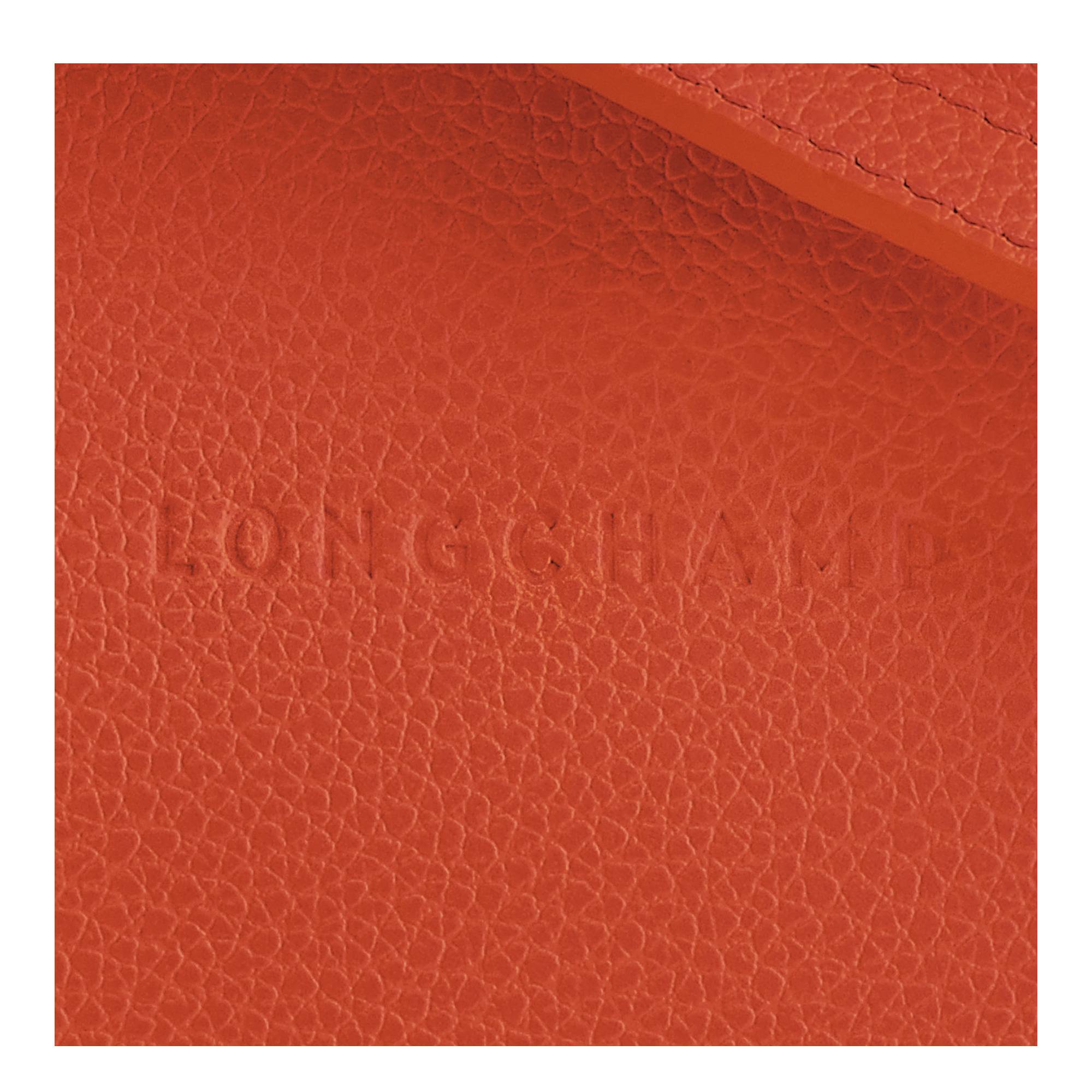 Petit sac bandoulière S Longchamp Le Foulonné 10138021685 Paprika (Orange) détail logo