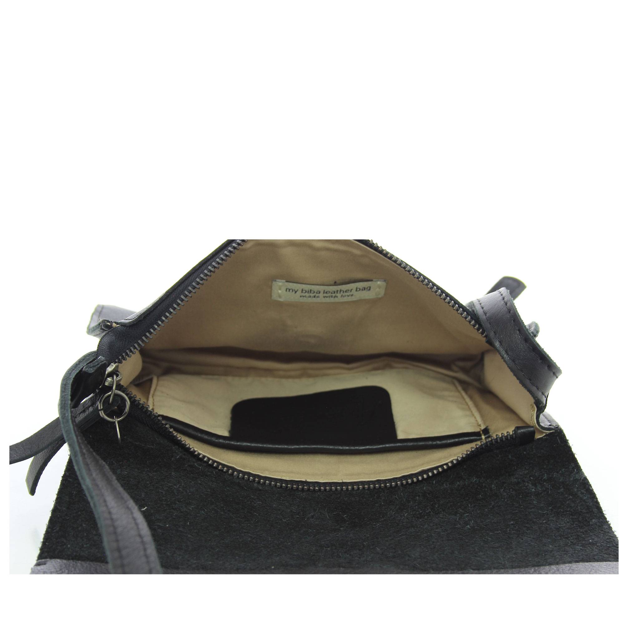 Sac bandoulière en cuir Biba Chester Tb CET3L couleur NEGRO (Noir ) , intérieur