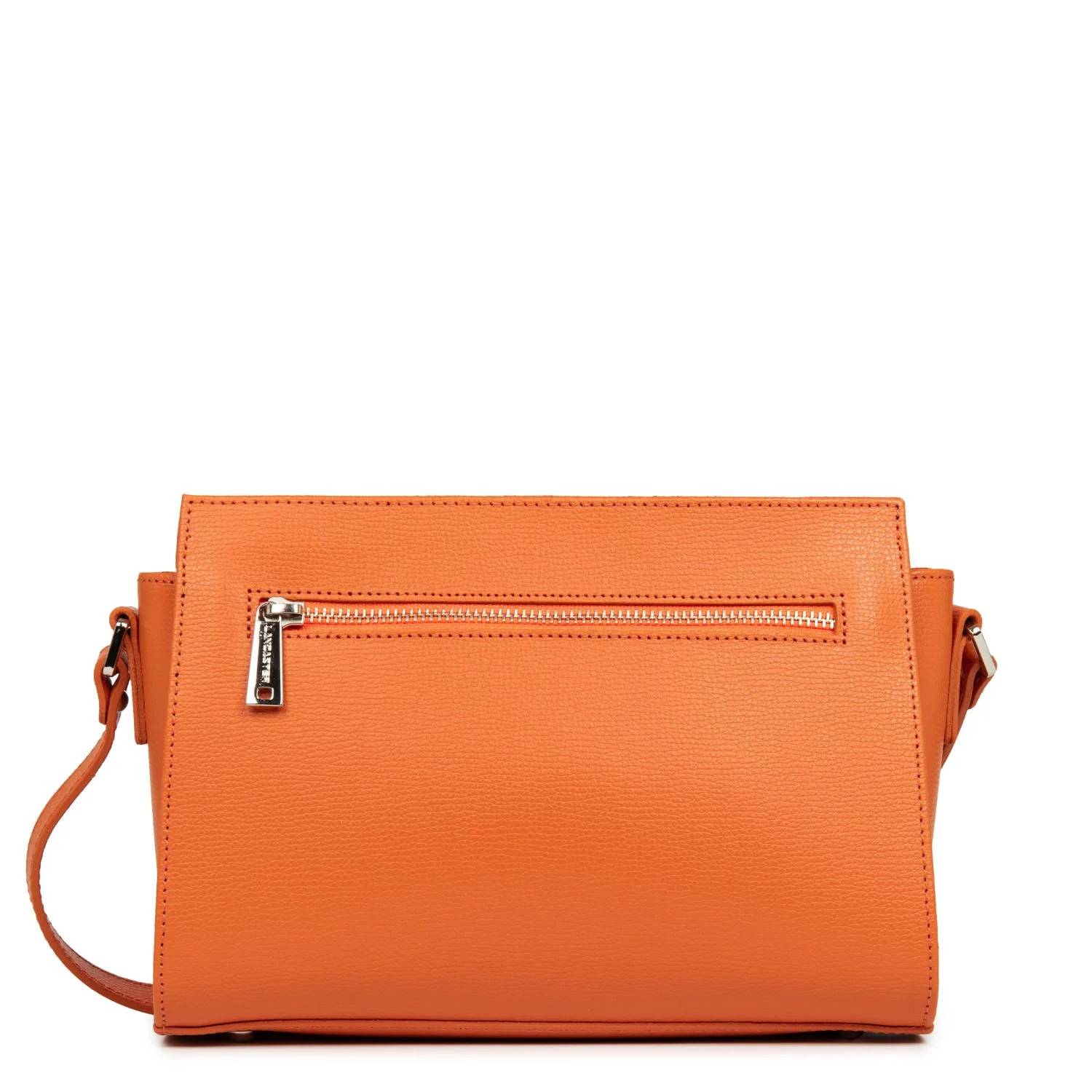 Sac trotteur zippé Lancaster Sierra en cuir 438-007-ORANGE dos