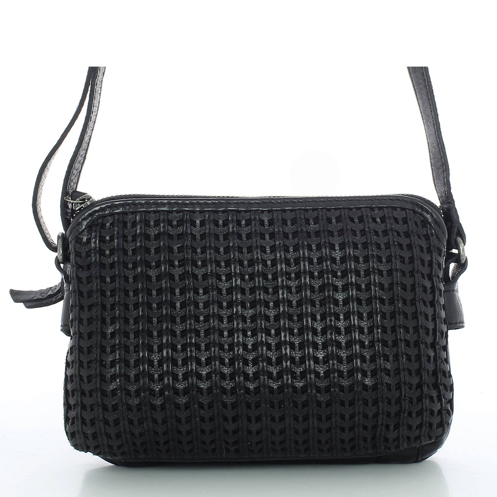 Sac bandouliere tresse Biba Moab zippe en cuir MOA3L