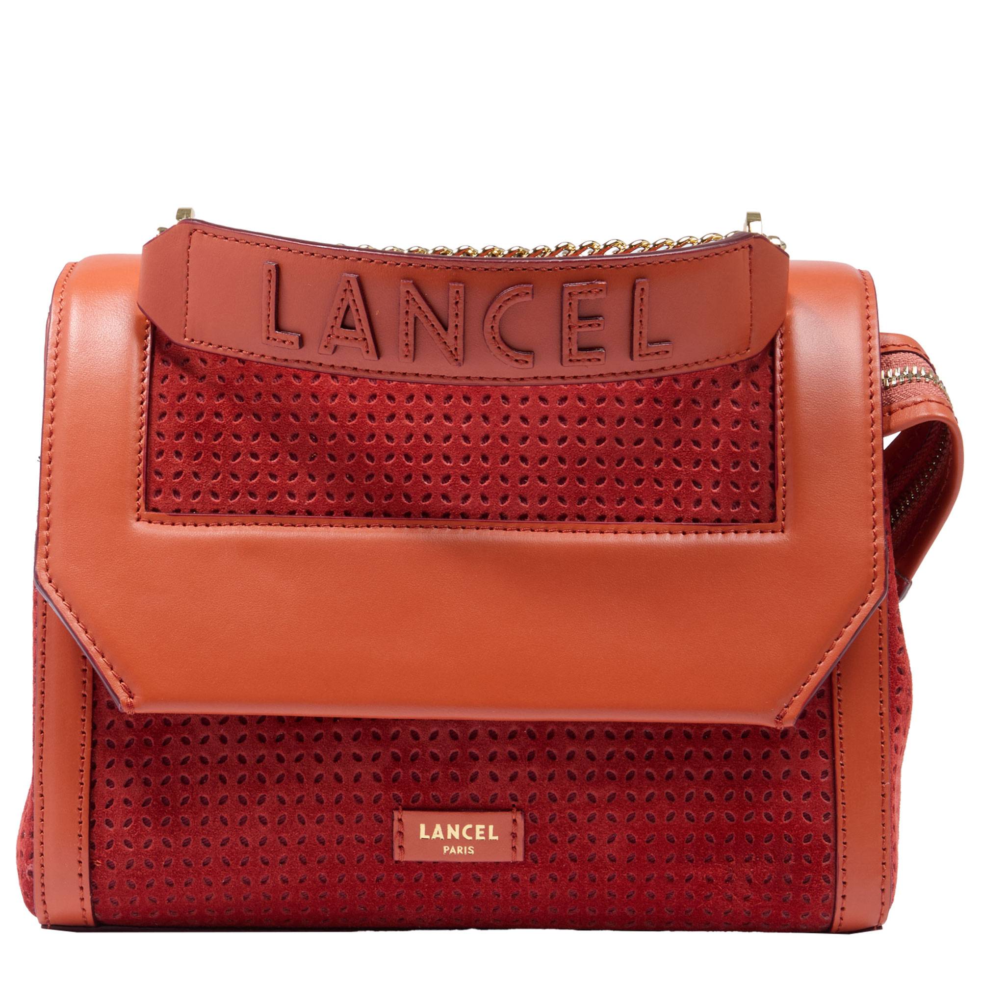 Sac a rabat Lancel Ninon M cuir suede et lisse A13182