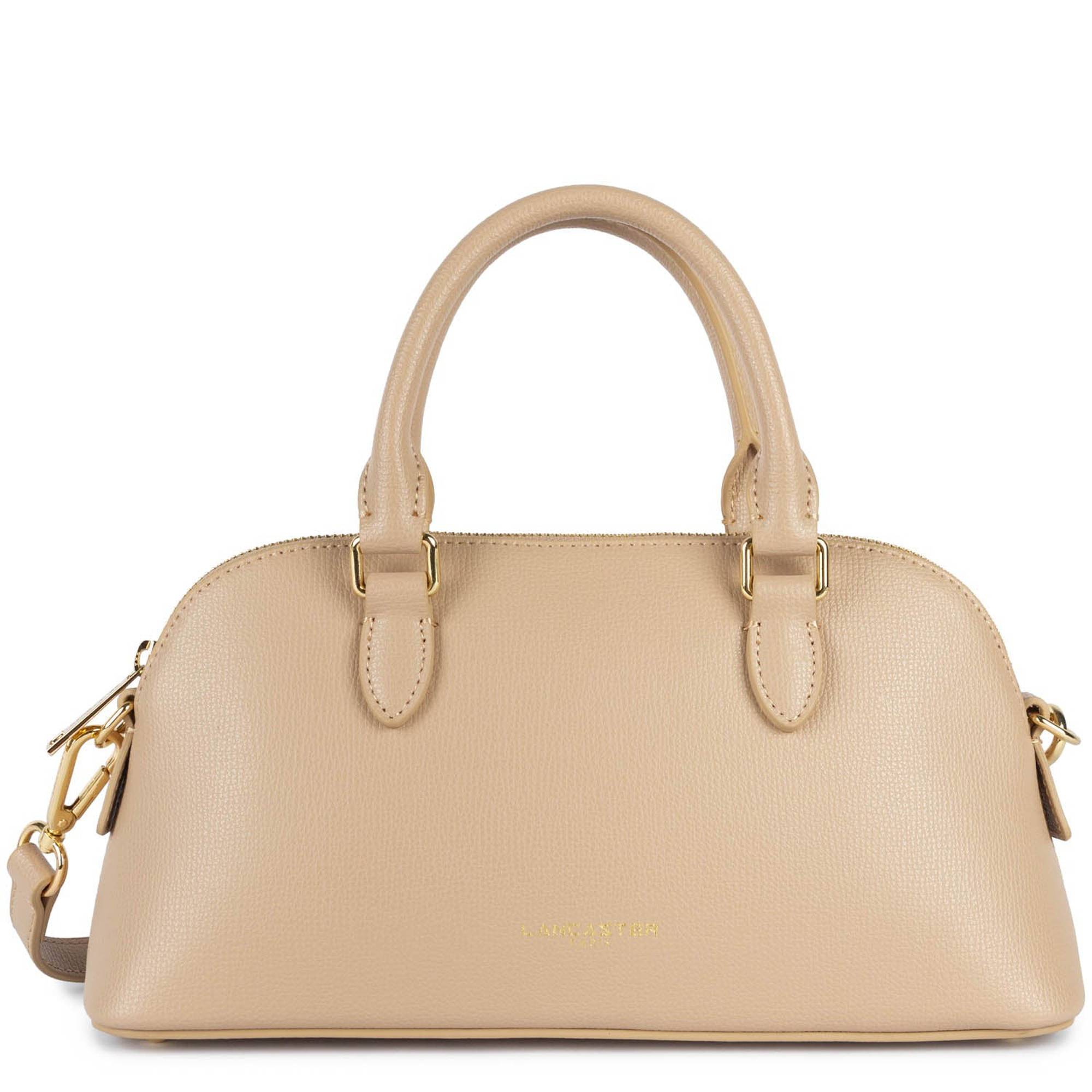 Sac demi lune Lancaster Zippé L Sierra Jia 538-003BE/FO couleur beige foncé, vue de face