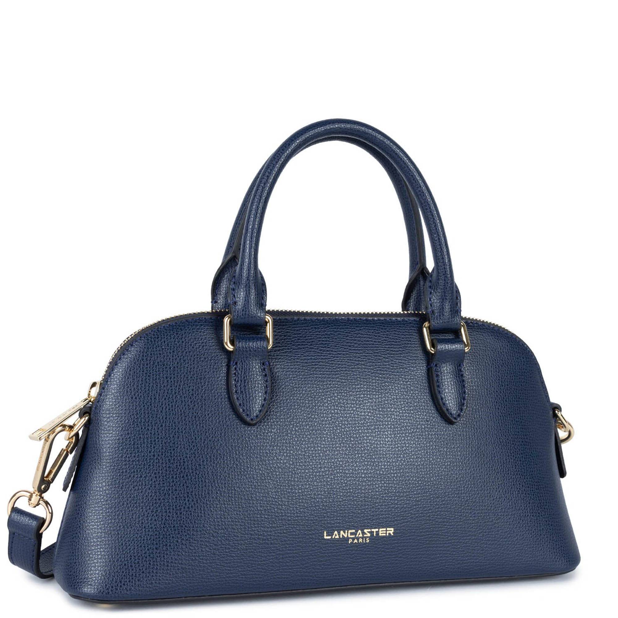 Sac demi lune Lancaster Zippé L Sierra Jia 538-003BL/FO couleur bleu foncé, vue de côté