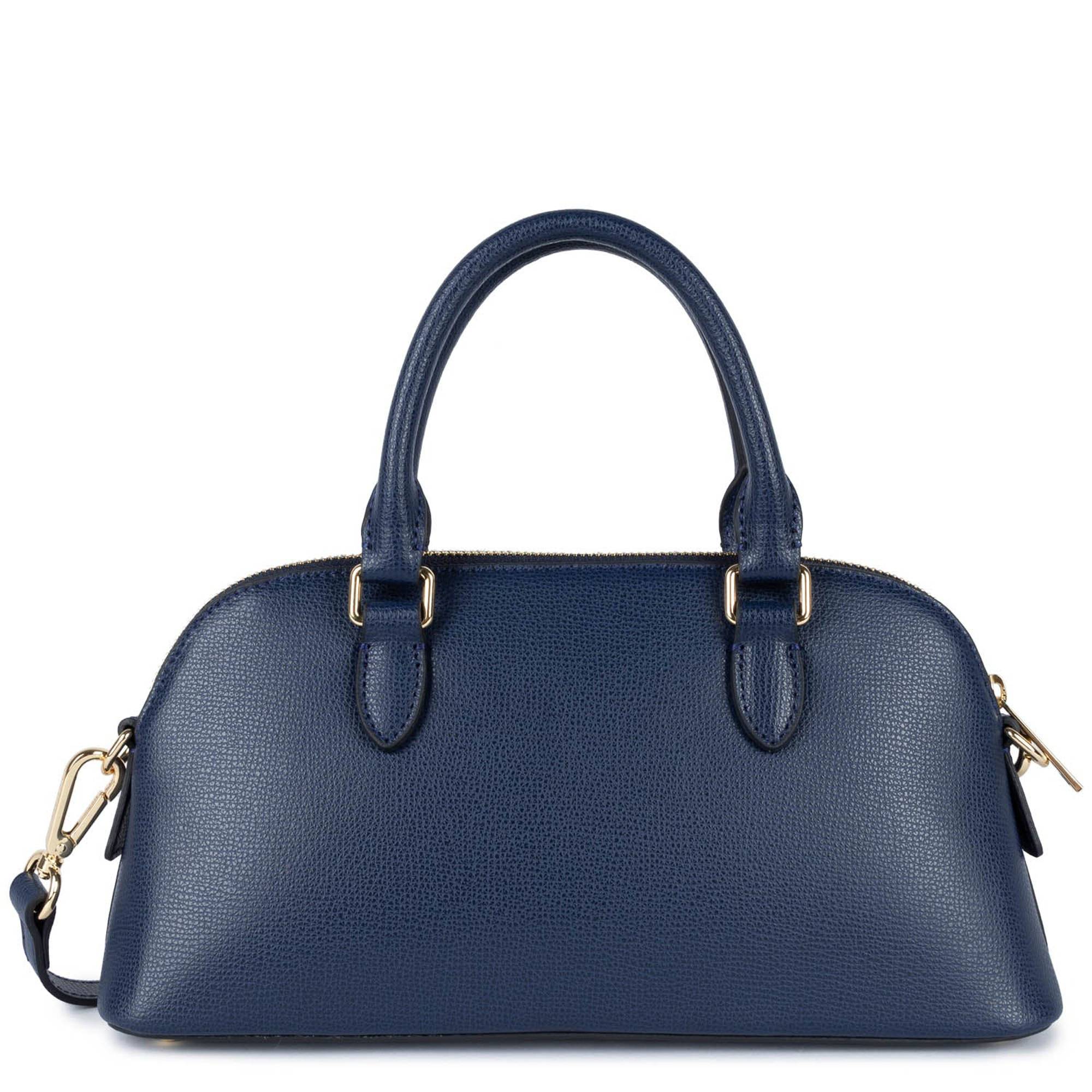 Sac demi lune Lancaster Zippé L Sierra Jia 538-003BL/FO couleur bleu foncé, vue de dos