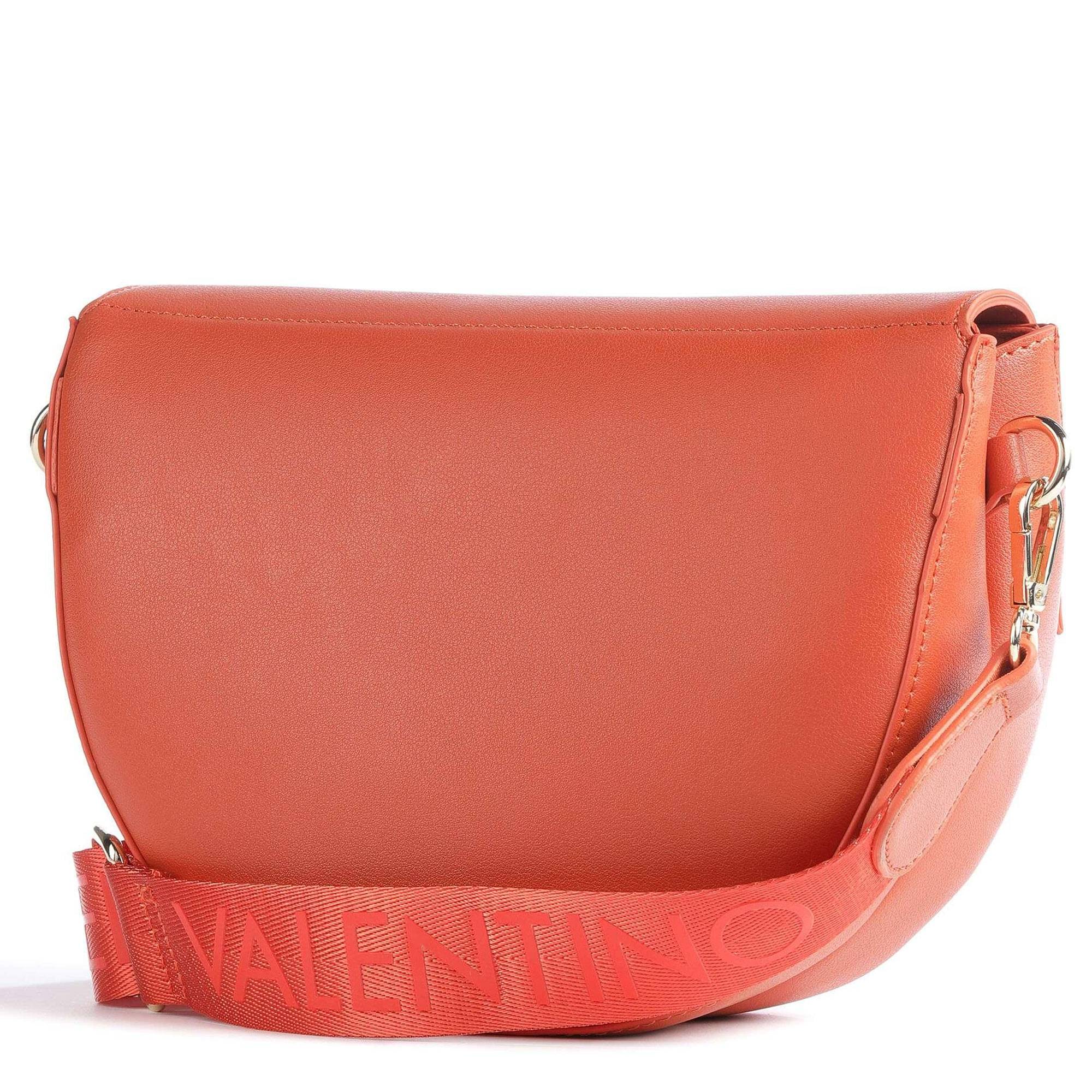 Sac à rabat Valentino Bigs avec bandoulière logo VBS3XJ02-048 couleur orange, vue de dos