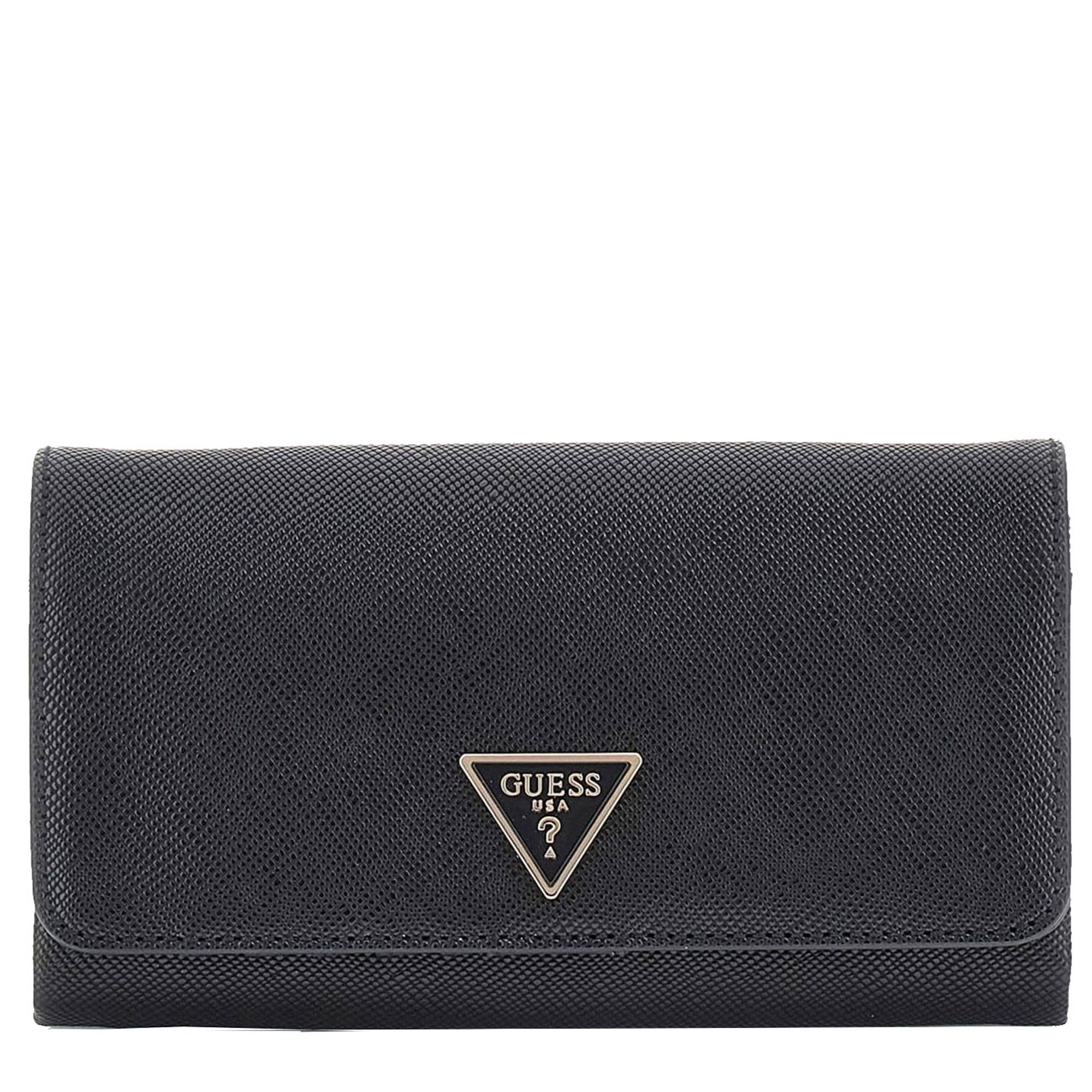 Pochette Guess Rabat saffiano Noelle HWZG7879750-BLA couleur noir, vue de face