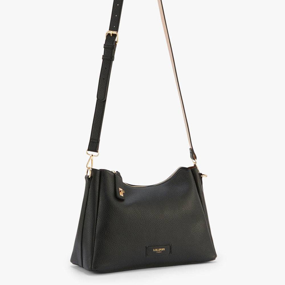 Grand sac lollipops porté épaule shoulder L Orin S268743 N0DX couleur noir, vue de profil