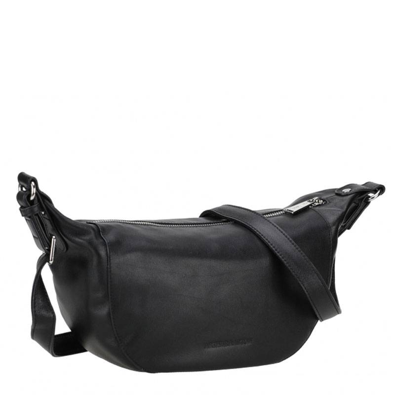 Sac banane Arthur & Aston bandoulière ajustable Giulia A180-04 A couleur noir, vue de face