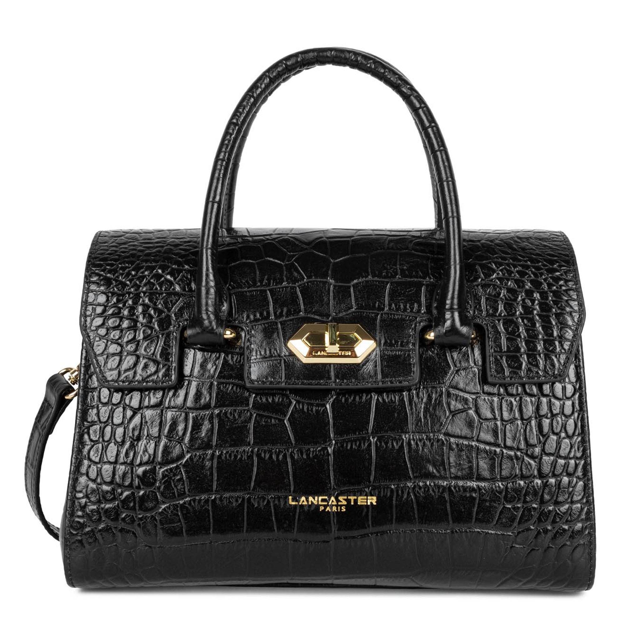 Sac porte main Lancaster a rabat effet brillant S Exo 524 107