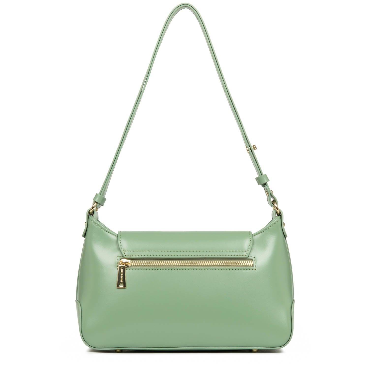 Sac baguette à rabat avec fermoir Lancaster Suave Evenly 480-026-JA/AN, couleur jade antic, vue de dos