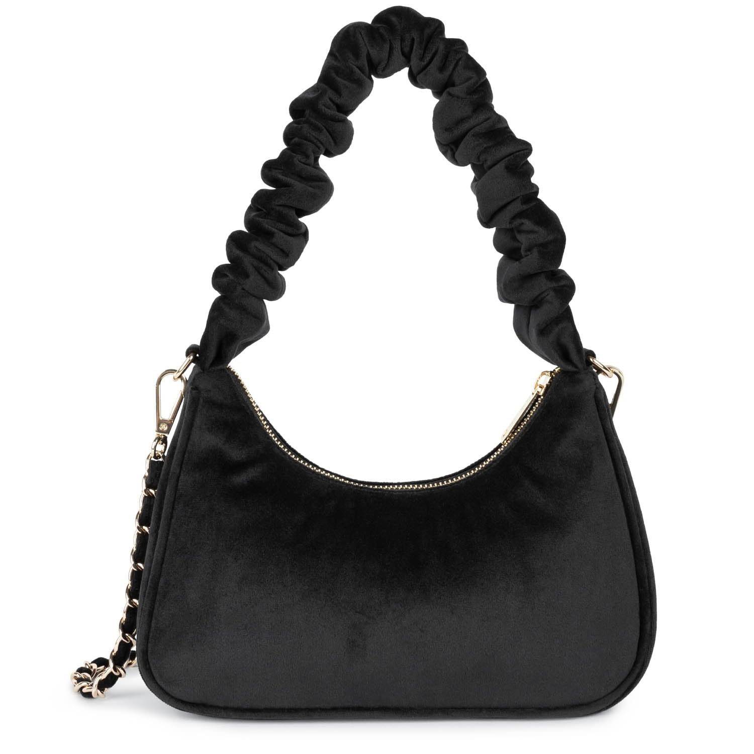 Sac besace Velvet Chouchou Lancaster 518-019-NOIR, couleur noir, vue de dos