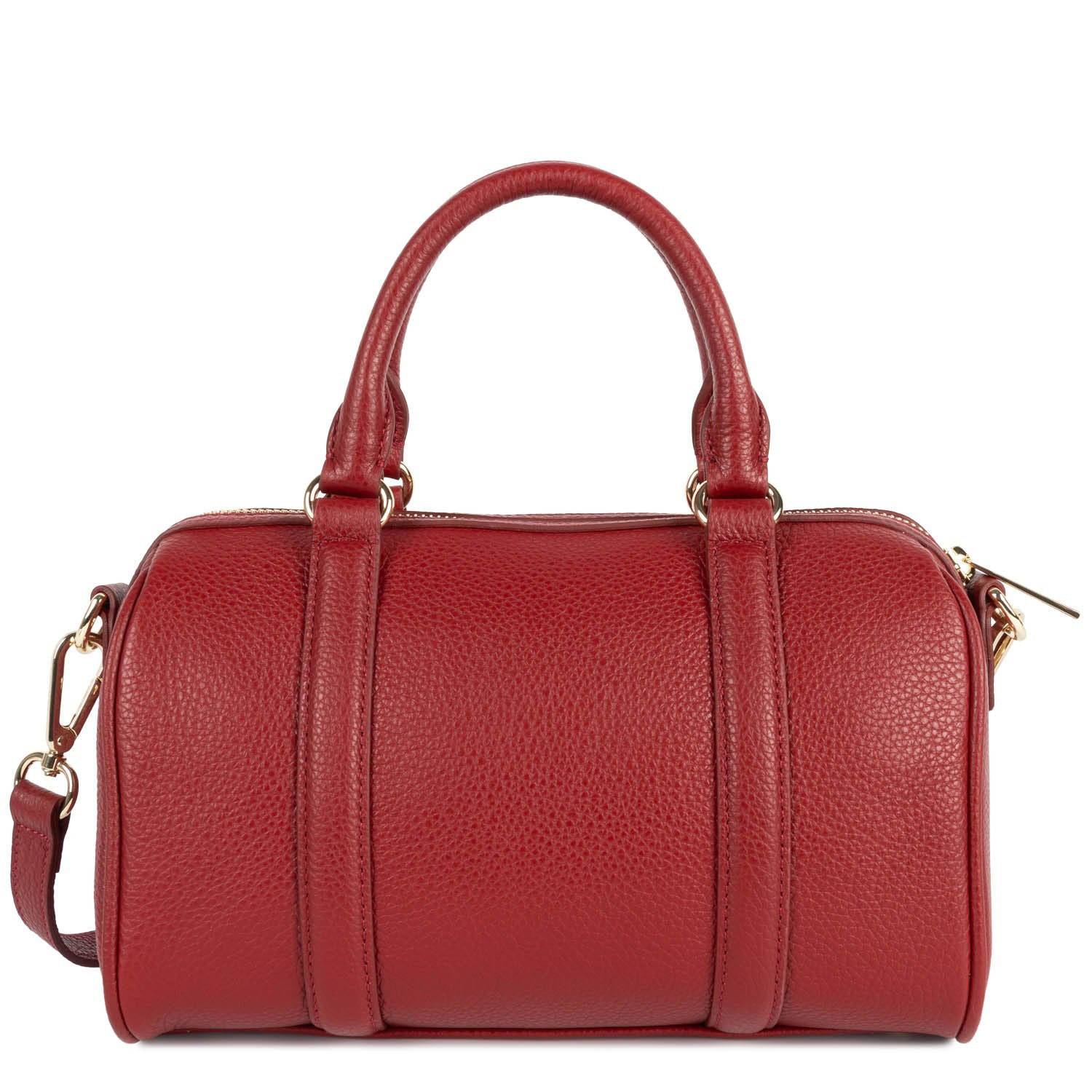 Sac polochon Zippé Lancaster Milano Ana 547-102-CARMI, couleur carmin, vue de dos