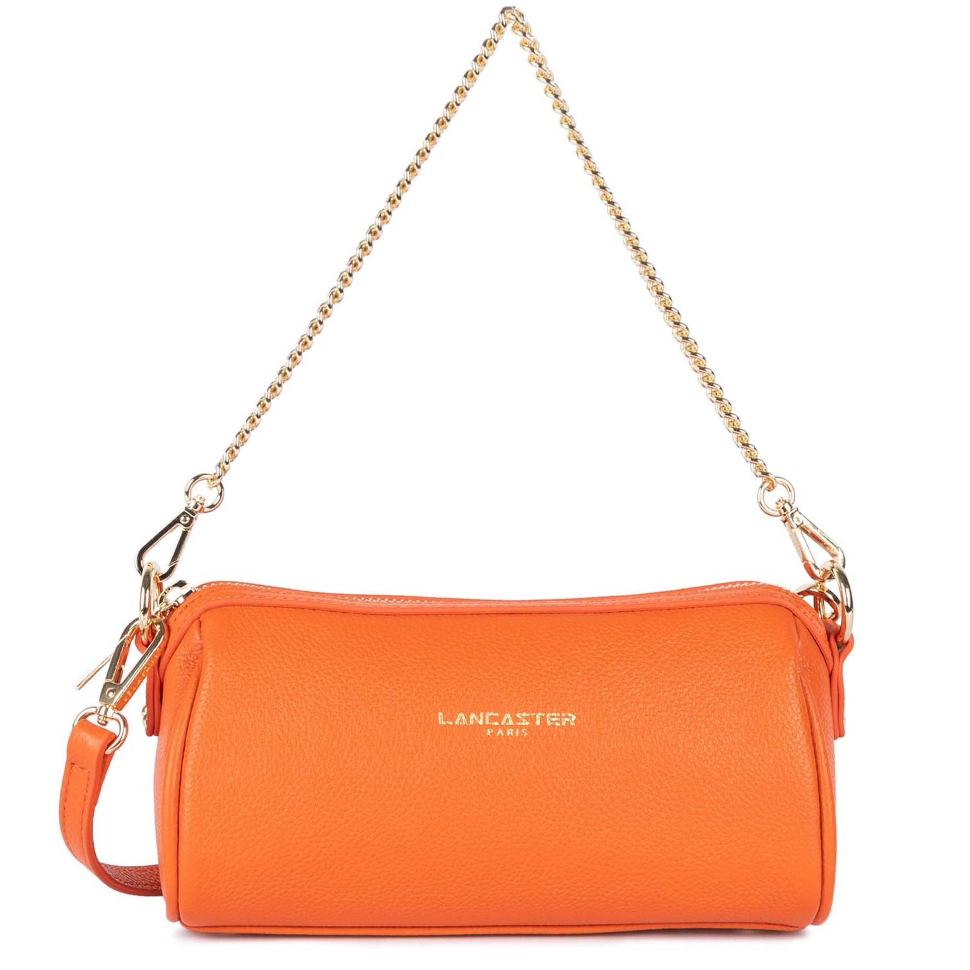 Sac trotteur zippé Lancaster Milano Ana 547-100-ORANG, couleur orange, vue de face