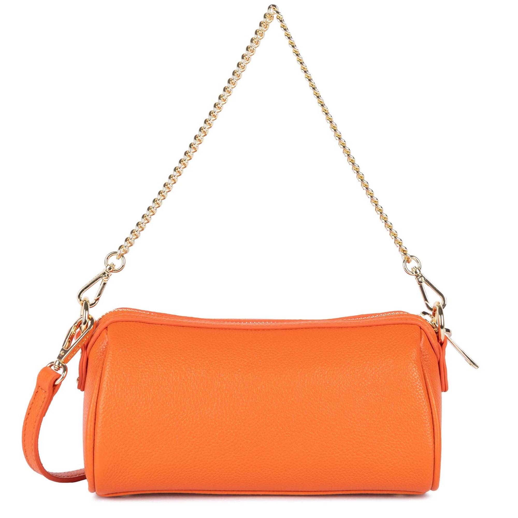 Sac trotteur zippé Lancaster Milano Ana 547-100-ORANG, couleur orange, vue de dos