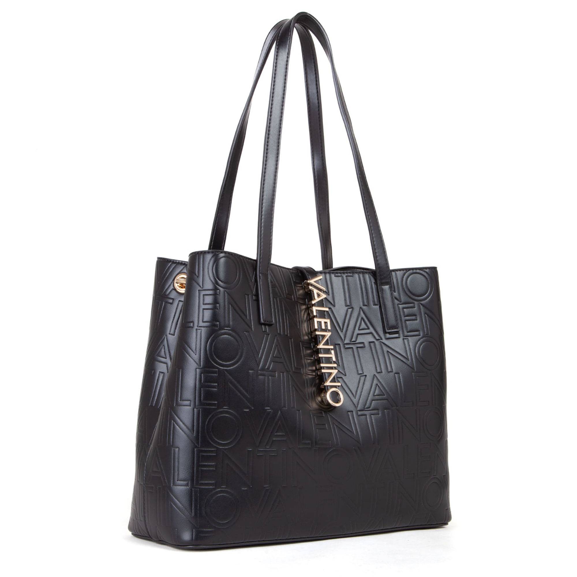 Sac porté épaule Valentino Bags  Lio Re VBS8AD01 001 couleur noir, vue de profil