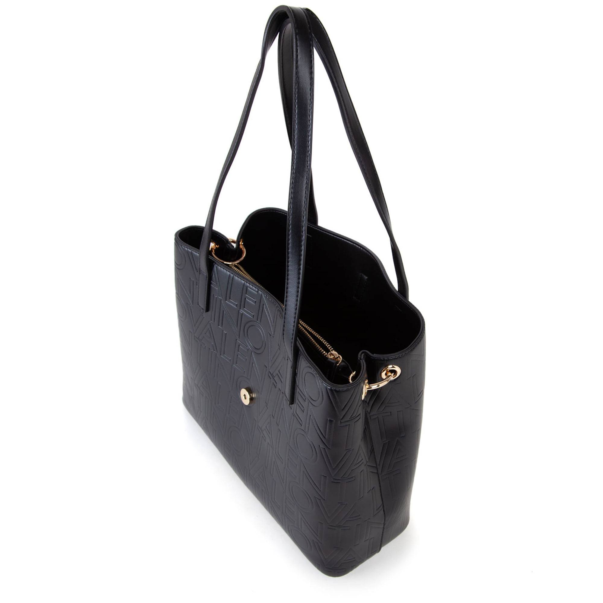 Sac porté épaule Valentino Bags  Lio Re VBS8AD01 001 couleur noir, intérieur