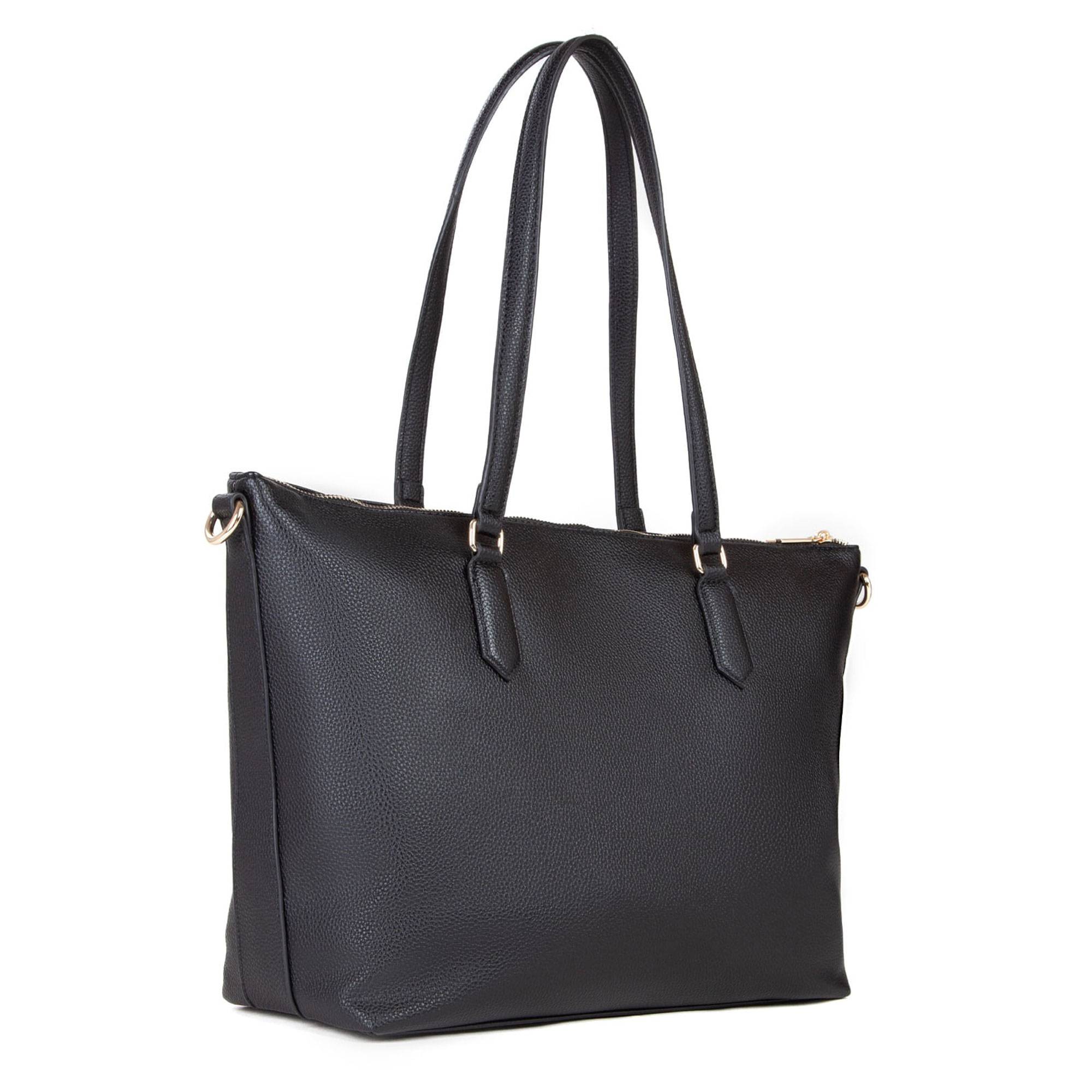 Sac shopping Valentino Bags effet grainé Naif Re VBS8AE01 001 couleur noir, vue de dos