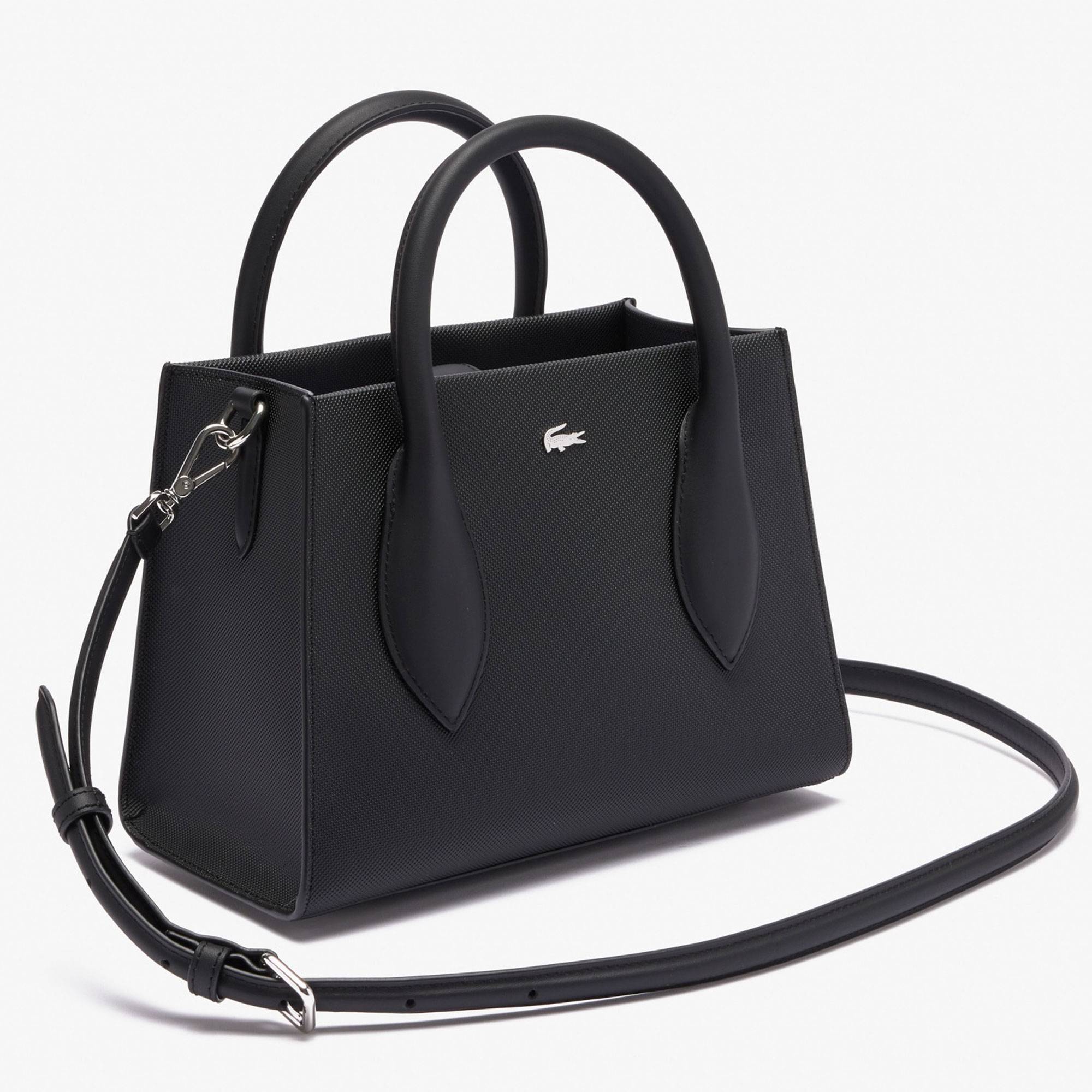 Sac porté main Lacoste Daily City NF4761DZ 000, couleur noir, vue de coté