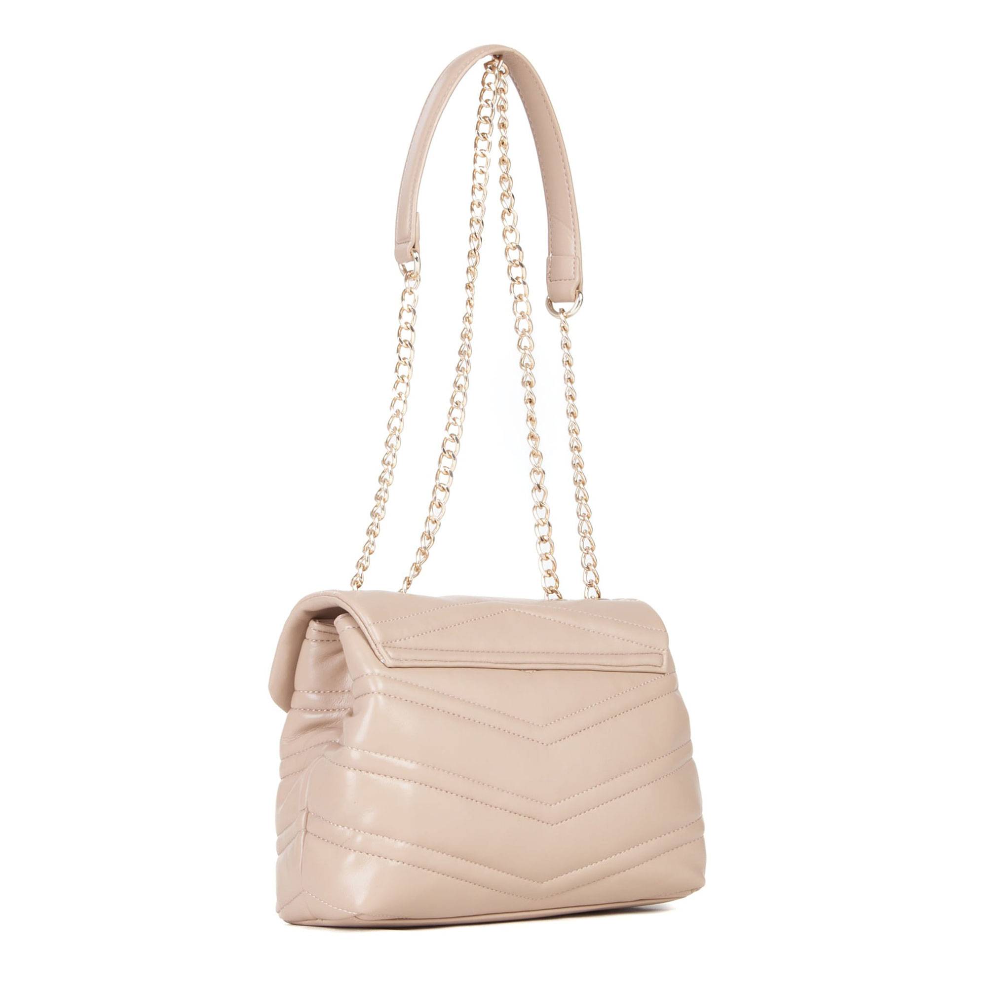 Sac porté épaule à rabat Valentino Bags PRIVILEGE VBS8DN10 005, couleur beige, vue de dos