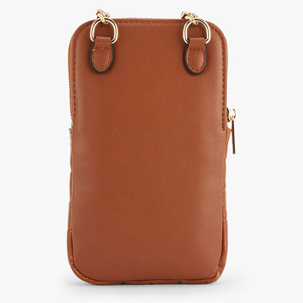 Pochette lollipops pour téléphone S Olizy I270343 K0DX  couleur camel, vue de  dos