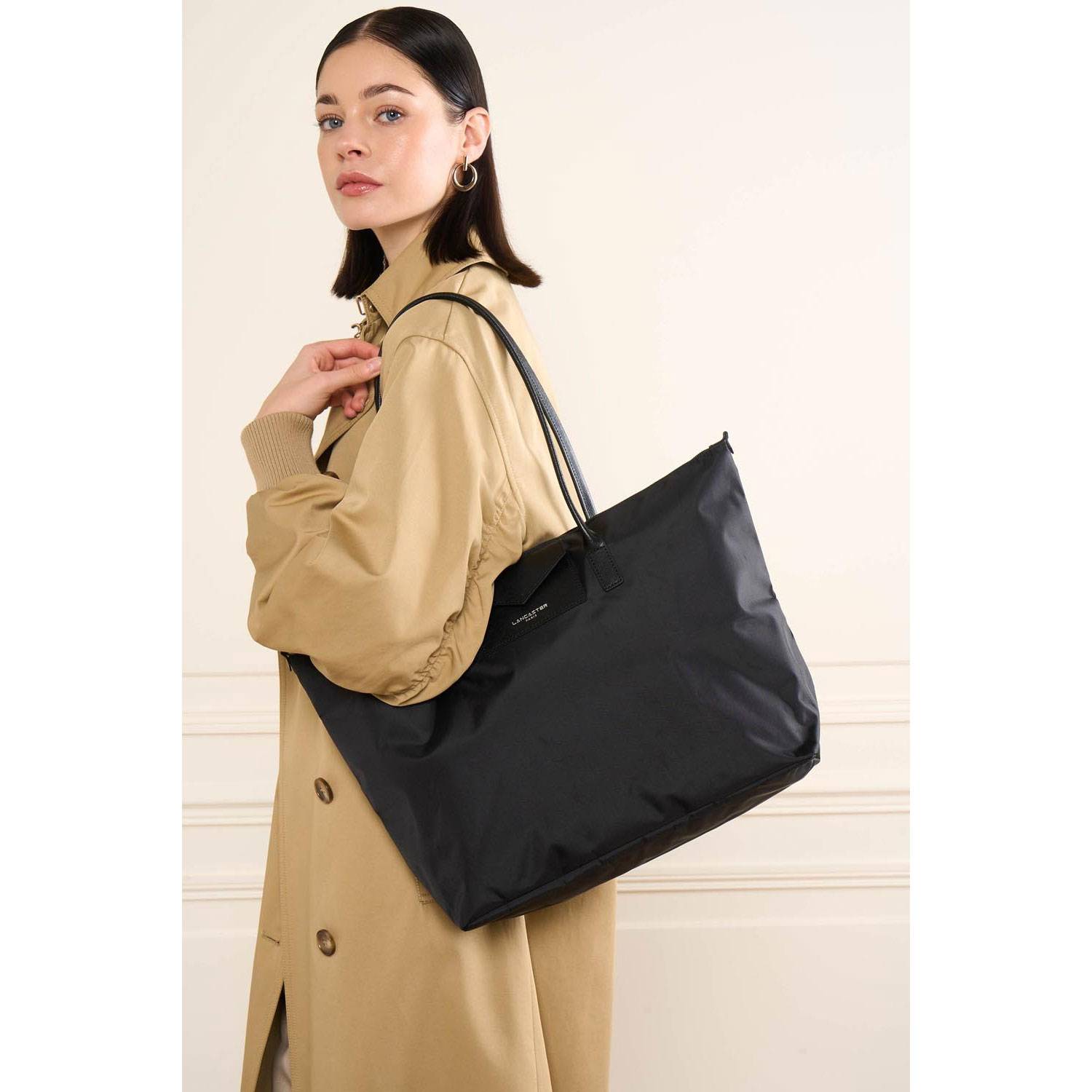 Grand Sac Cabas Lancaster Smart KBA en Toile 516 31