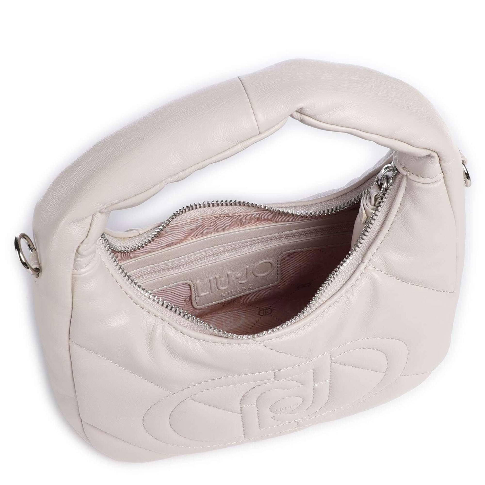 Sac porté épaule Liu jo effet matelassé Felce AF4138E0022 33801 couleur beige ouvert