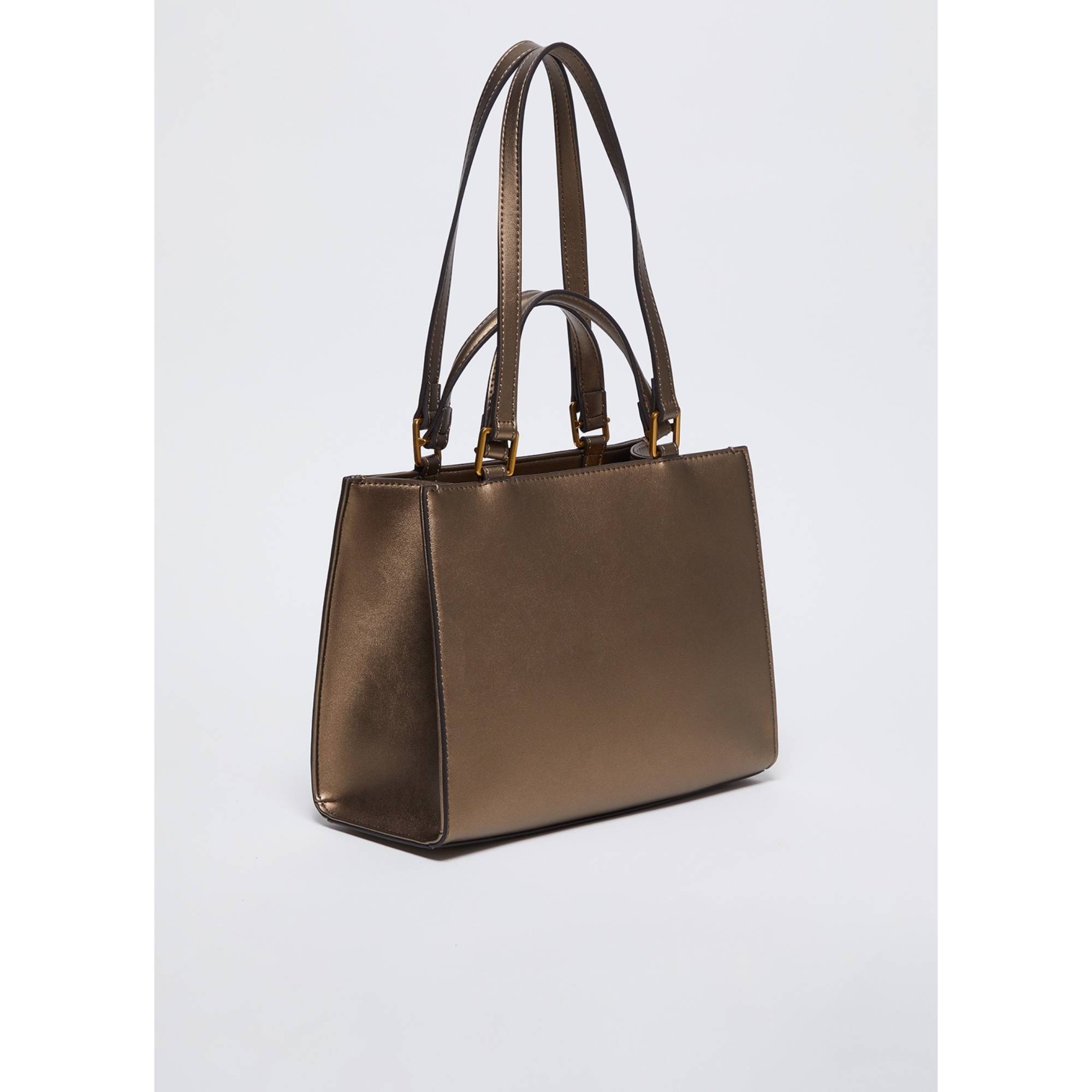 Sac shopping porté main/épaule Liu Jo Better AF4246E0332 04000 couleur bronze, vue de côté