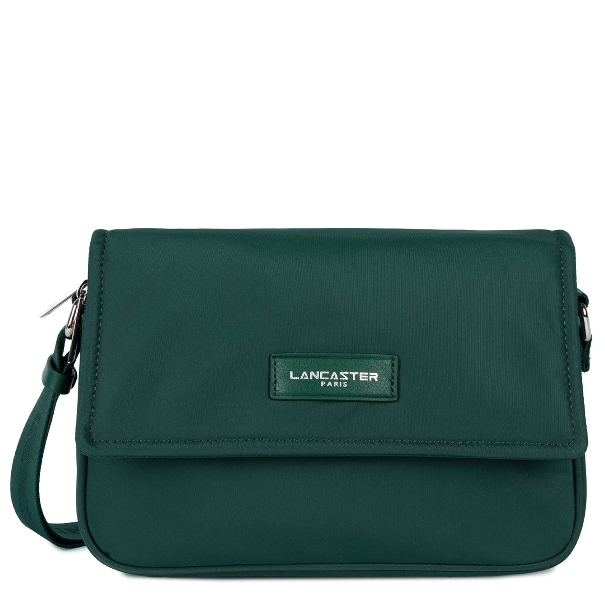 Sac gibecière à rabat aimanté M Lancaster Basic Vita 510-78 VE/FO couleur vert foncé, vue de face