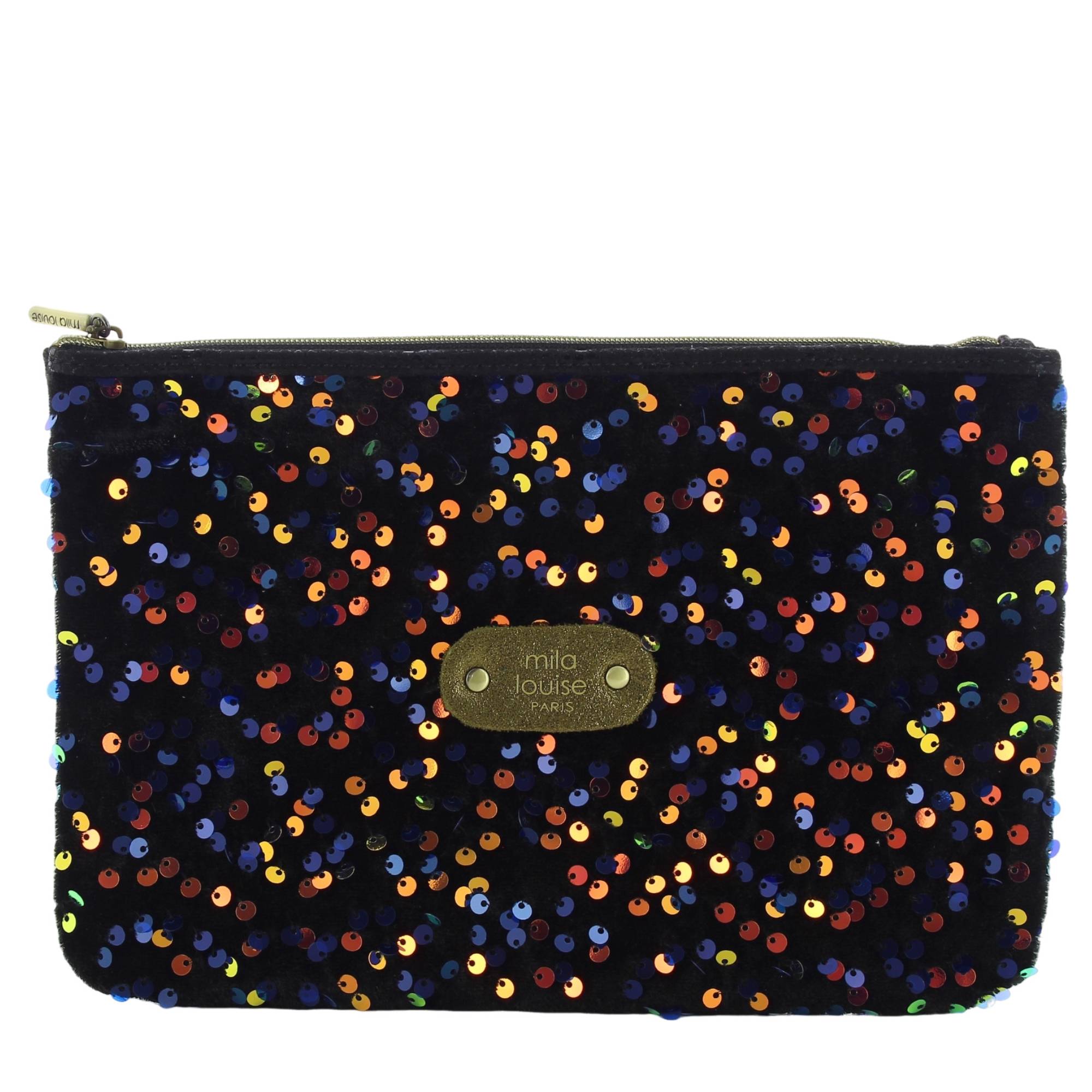 Grande pochette Mila Louise zippee sequins SC7 16963SC7