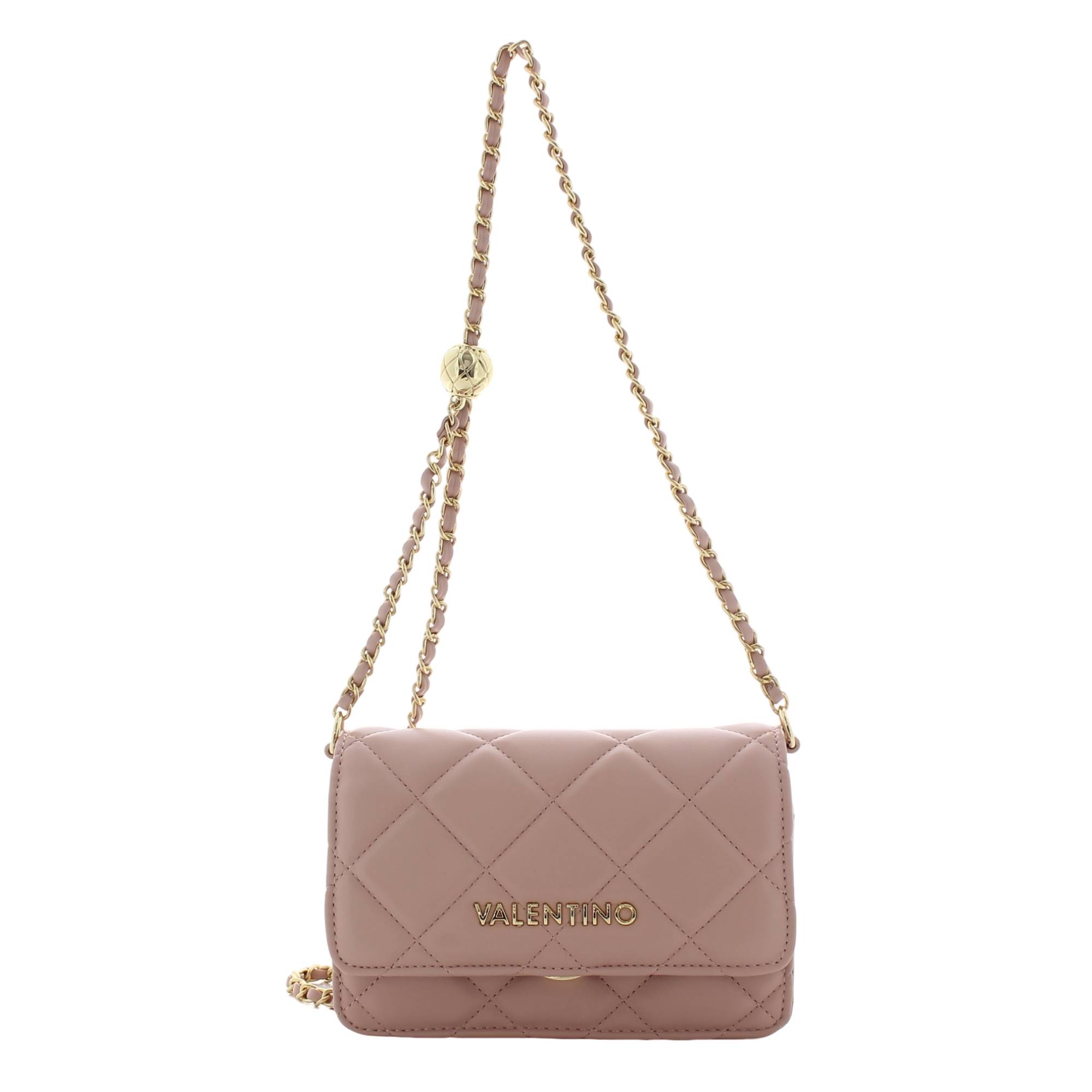 Petit sac rabat Valentino Bags effet matelassé à Chaînette VBS3KK52R 030 couleur rose cendre