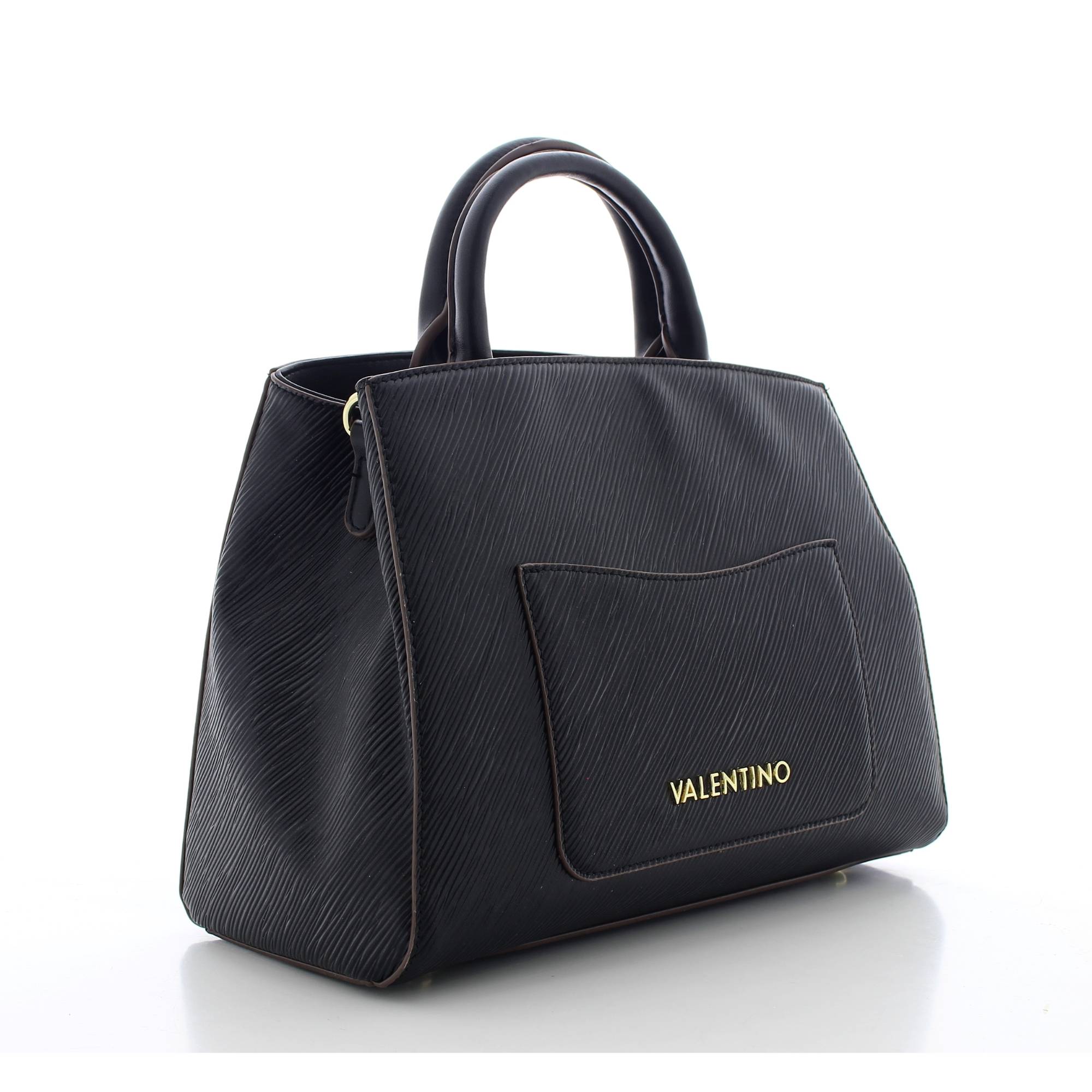 Sac shopping Valentino Bags porté main - travers Posillipo VBS8FU04 001 couleur noir, vue de côté