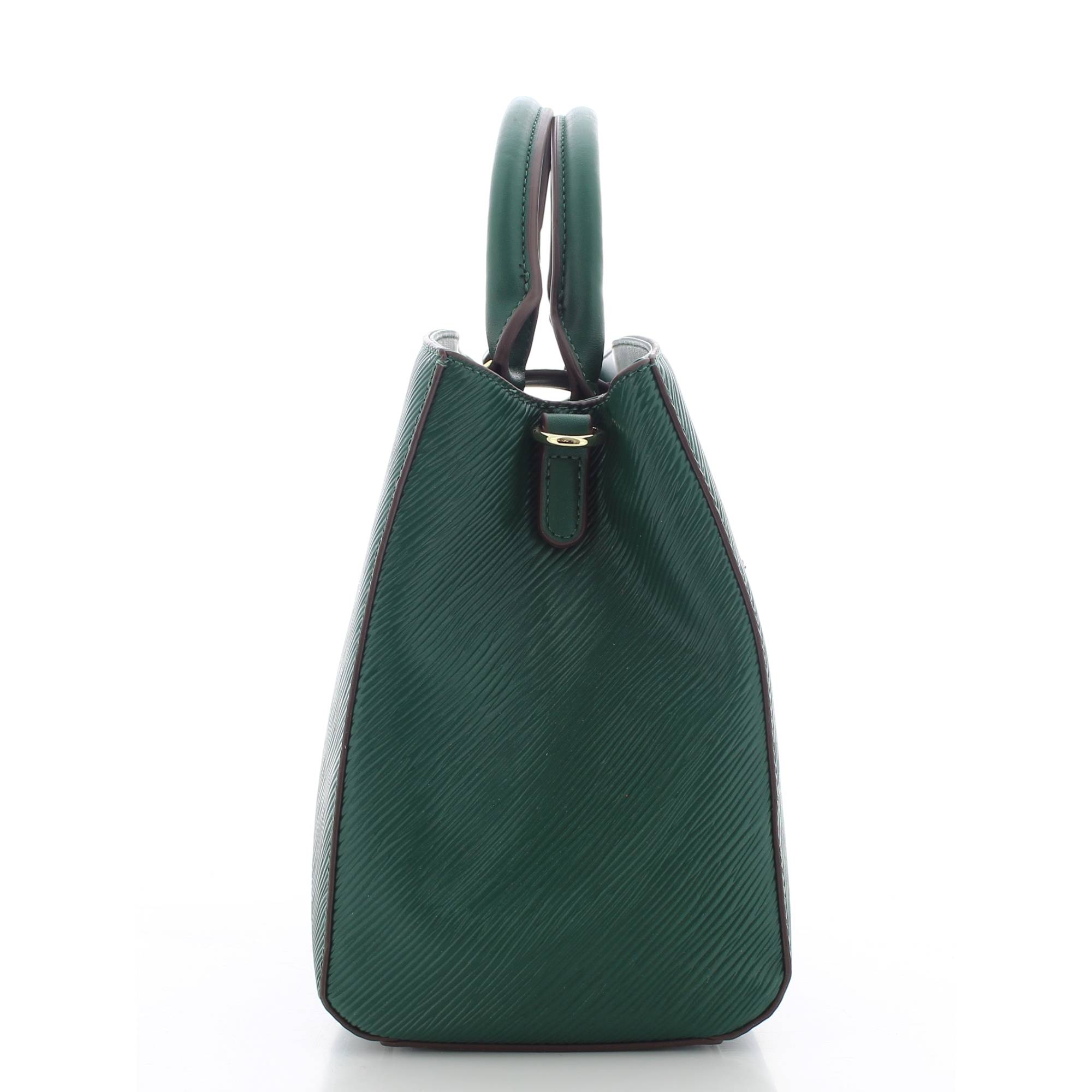 Sac shopping Valentino Bags porté main - travers Posillipo VBS8FU04 P71 couleur vert, vue de profil