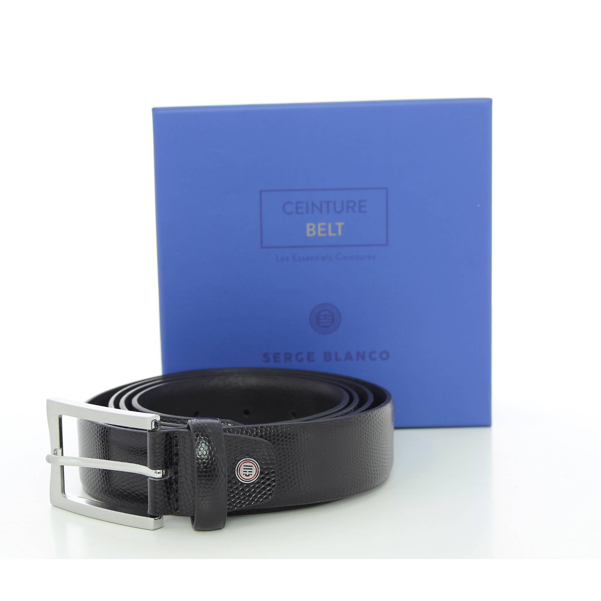 Ceinture Serge blanco avec boucle finition mat MT12229A