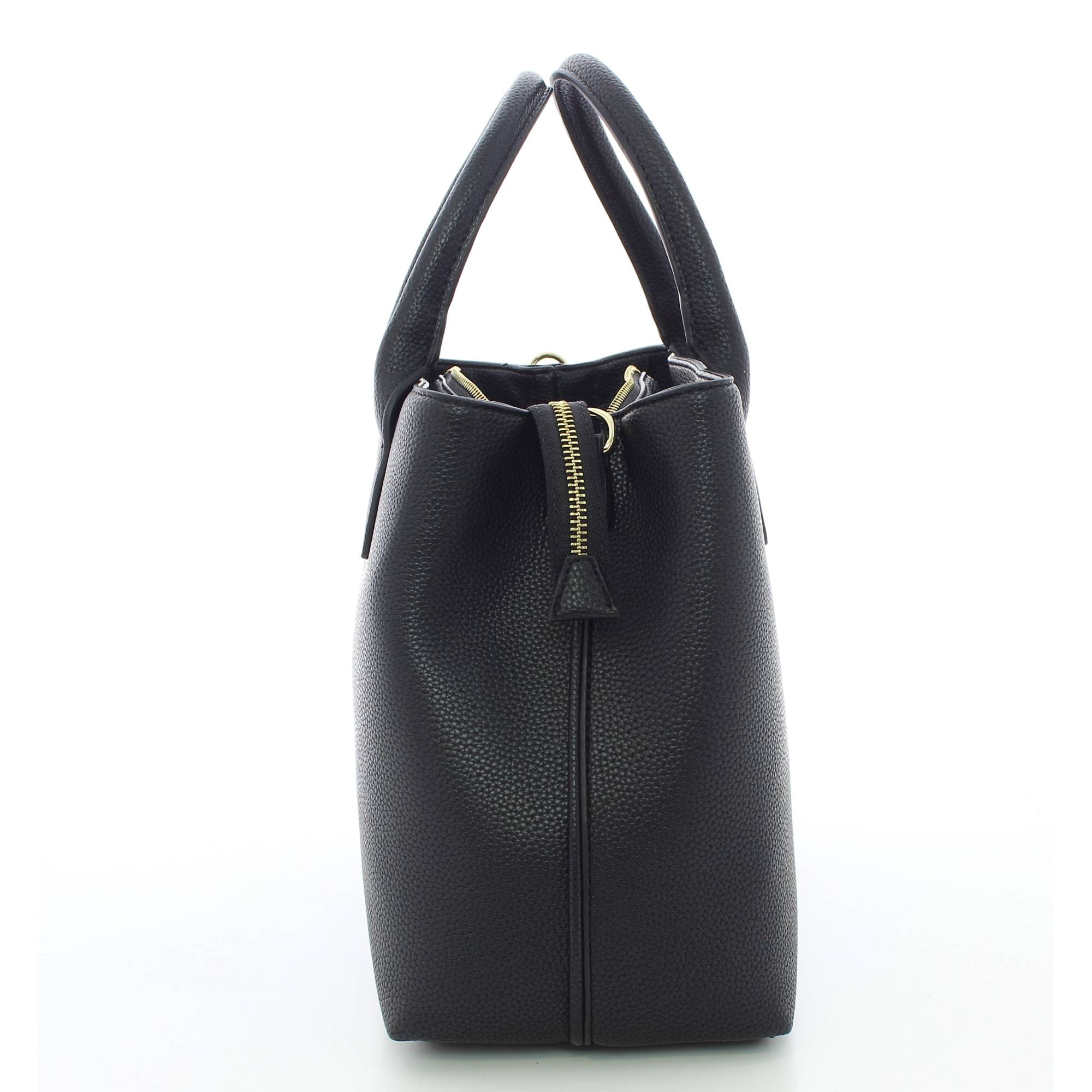 Sac shopping Valentino Bags porté main - bandoulière VBS8GL04 001 couleur noir, vue de profil