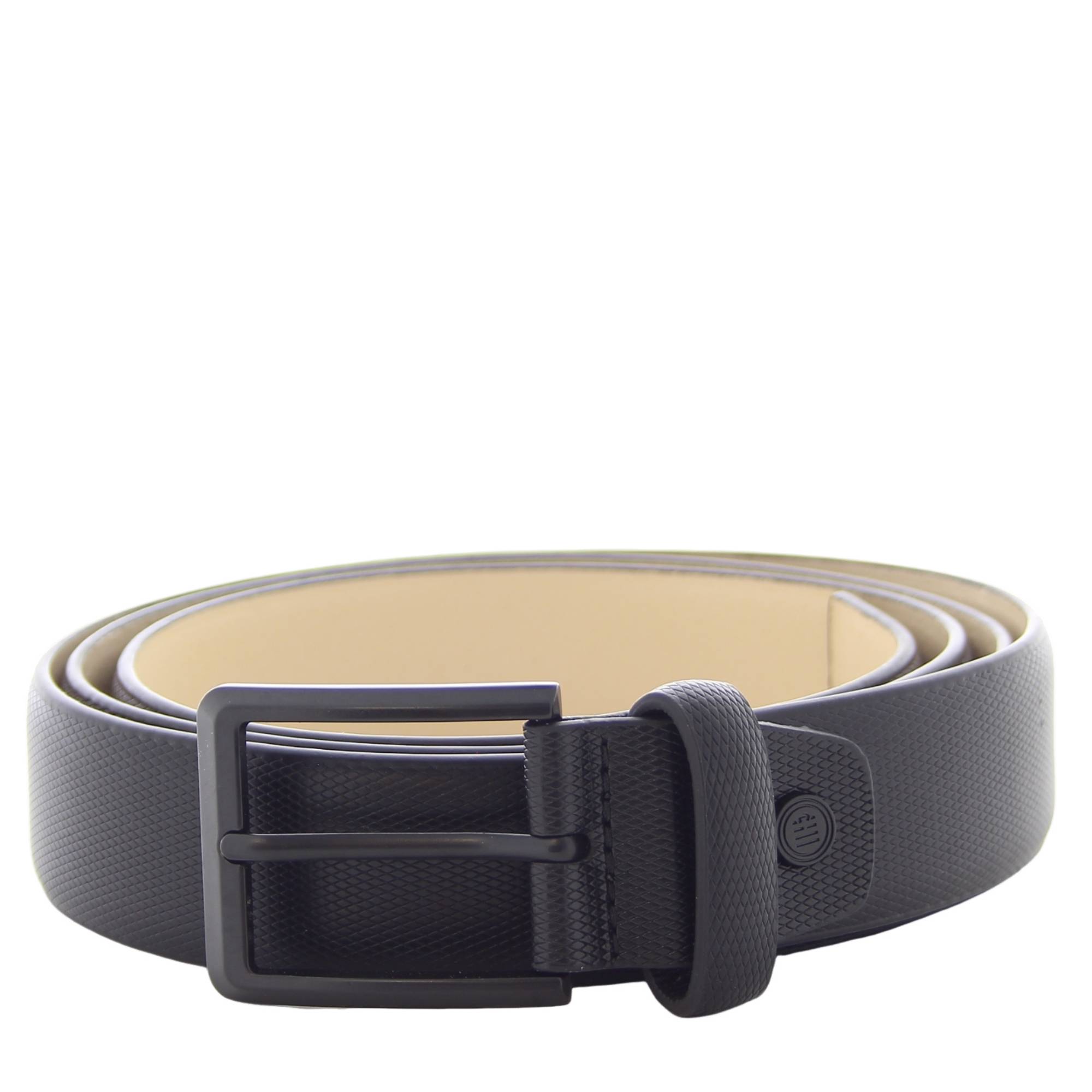 Ceinture Serge Blanco cuir graine mat a boucle MT12228A