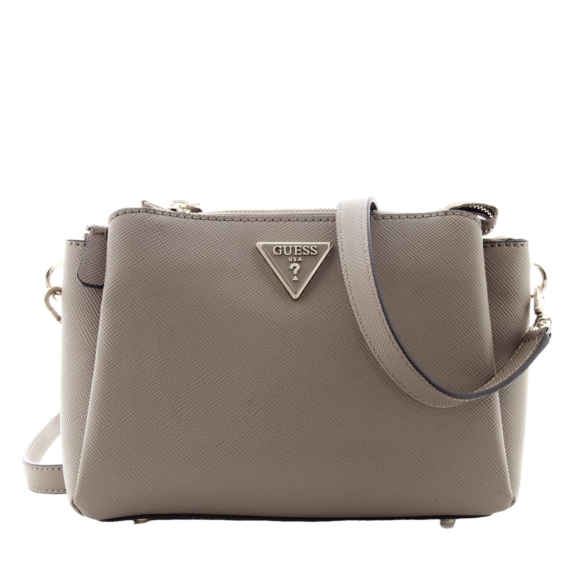 Sac bandoulière Guess Zippé 3 compartiments Noelle HWZG787912-DRT couleur Beige, vue de face