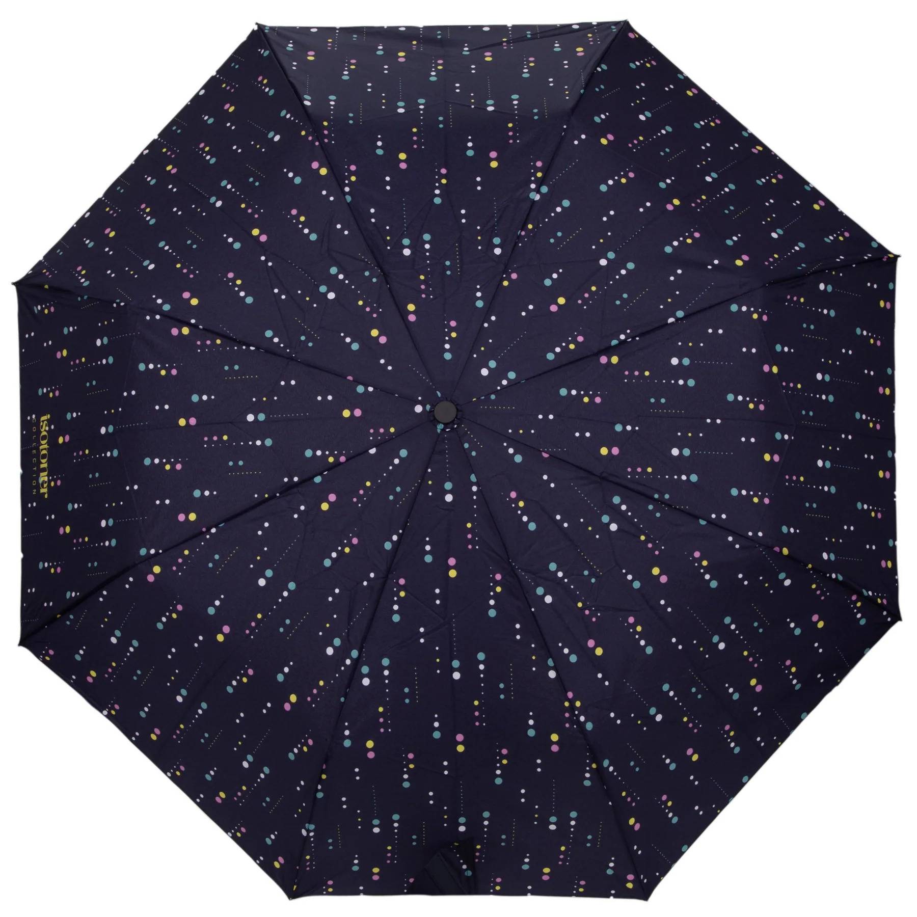 Parapluie manuel petit prix Isotoner X-tra Sec 09189 PME (Pois météorite) motif