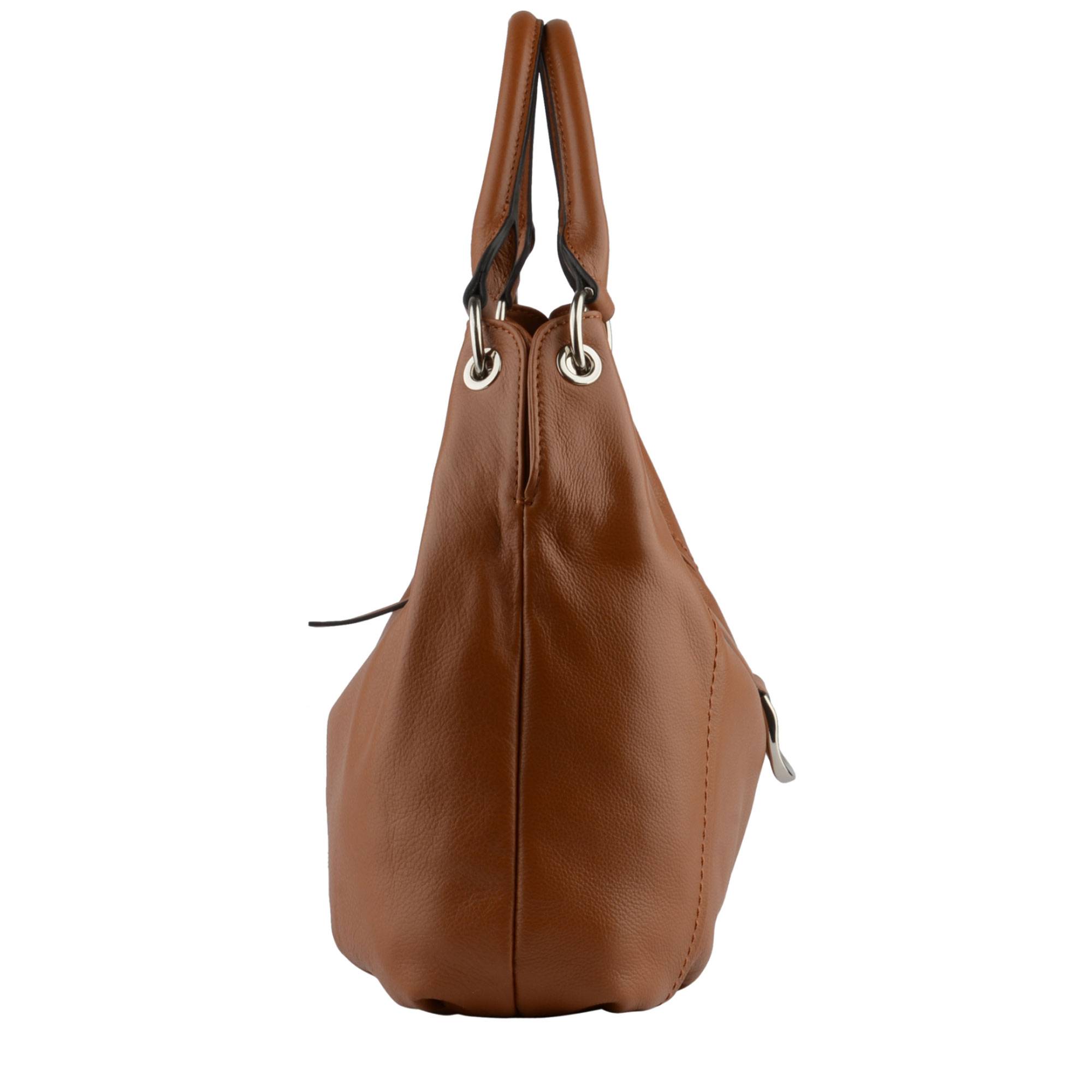 Sac porté épaule Francinel eleanore 22845 CAM couleur camel, vue de côté