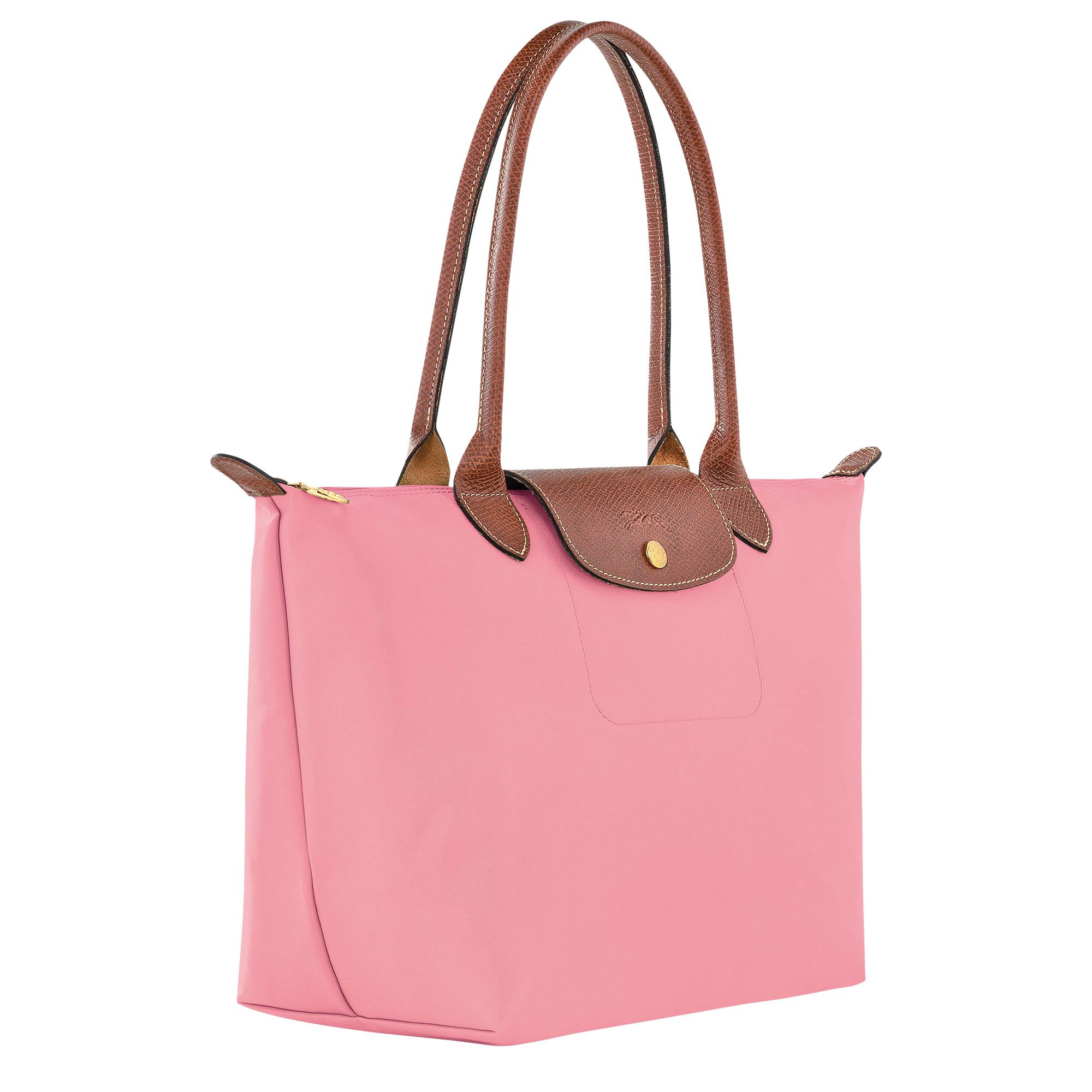 Sac shopping S Le Pliage Longchamp L2605089 P92 guimauve, vue de profil