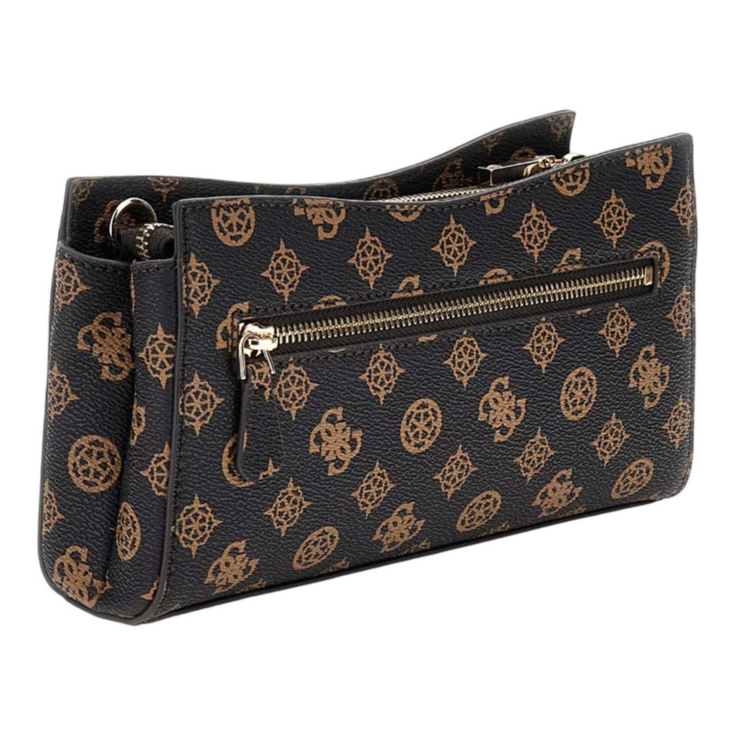 Sac à bandoulière Guess Dorys HWPM952112 MLO couleur Mocha logo, vue de dos