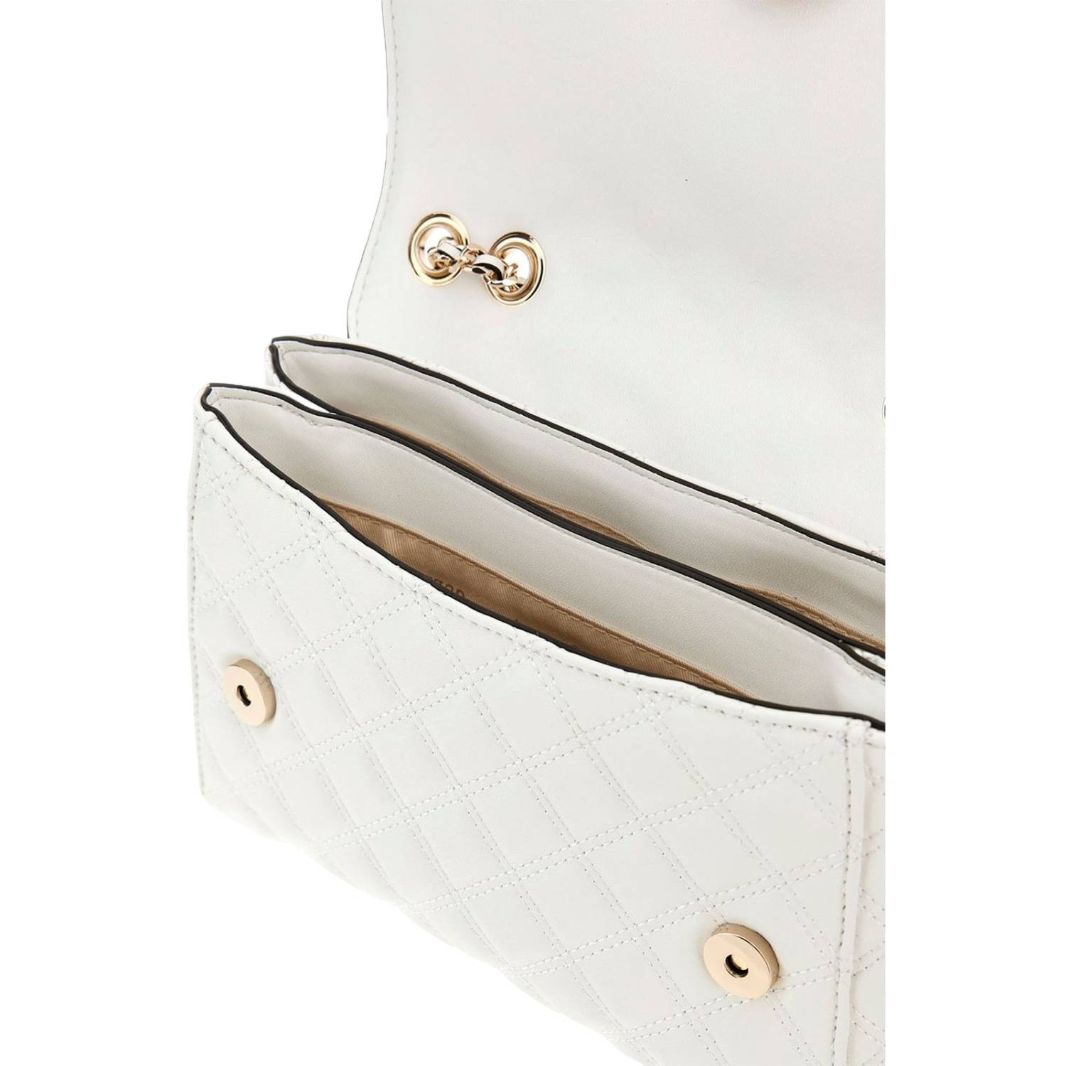 Sac à bandoulière Guess au design cool Giully HWQG874820 WHI couleur blanc  ouvert