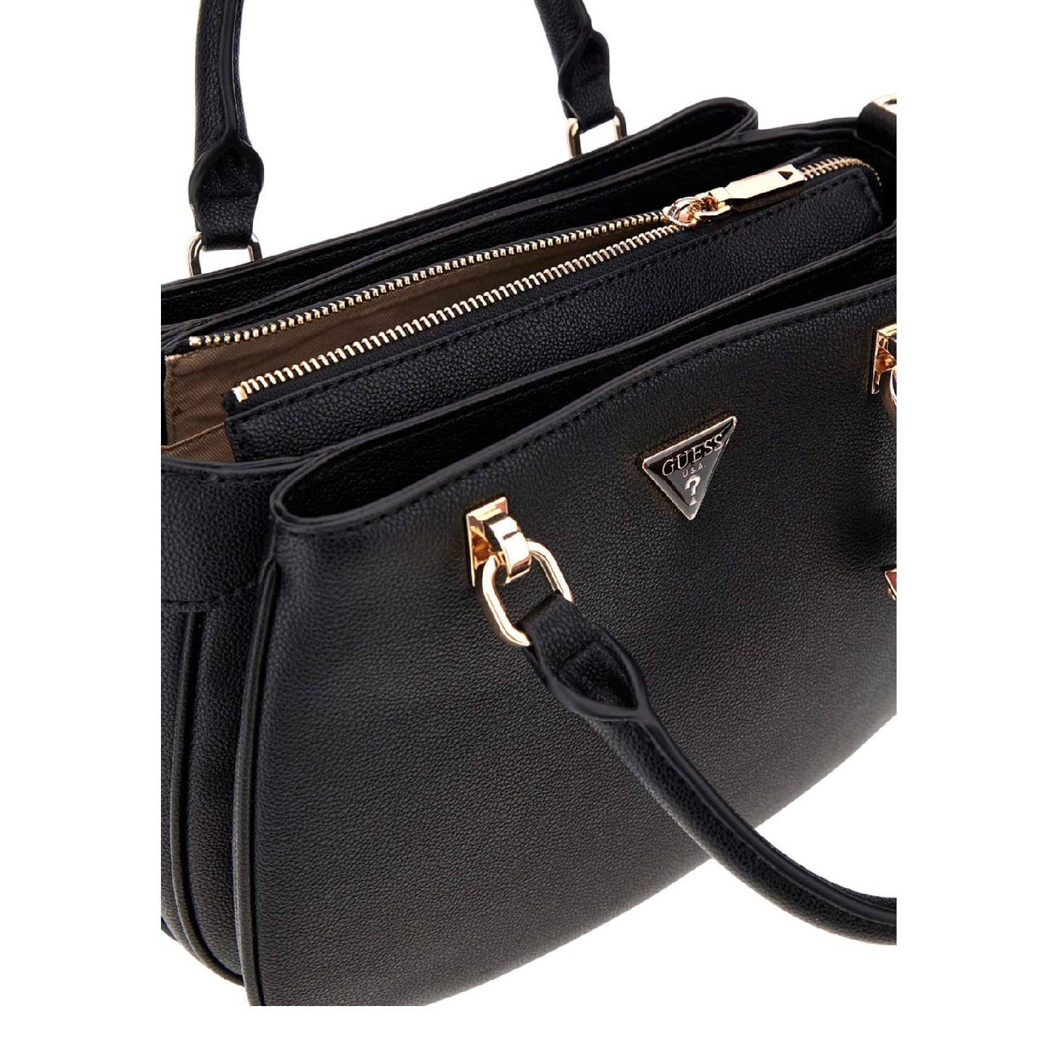 Sac porté main Guess à breloques Fedora HWBG9519090 BLA couleur noir, vue intérieure.