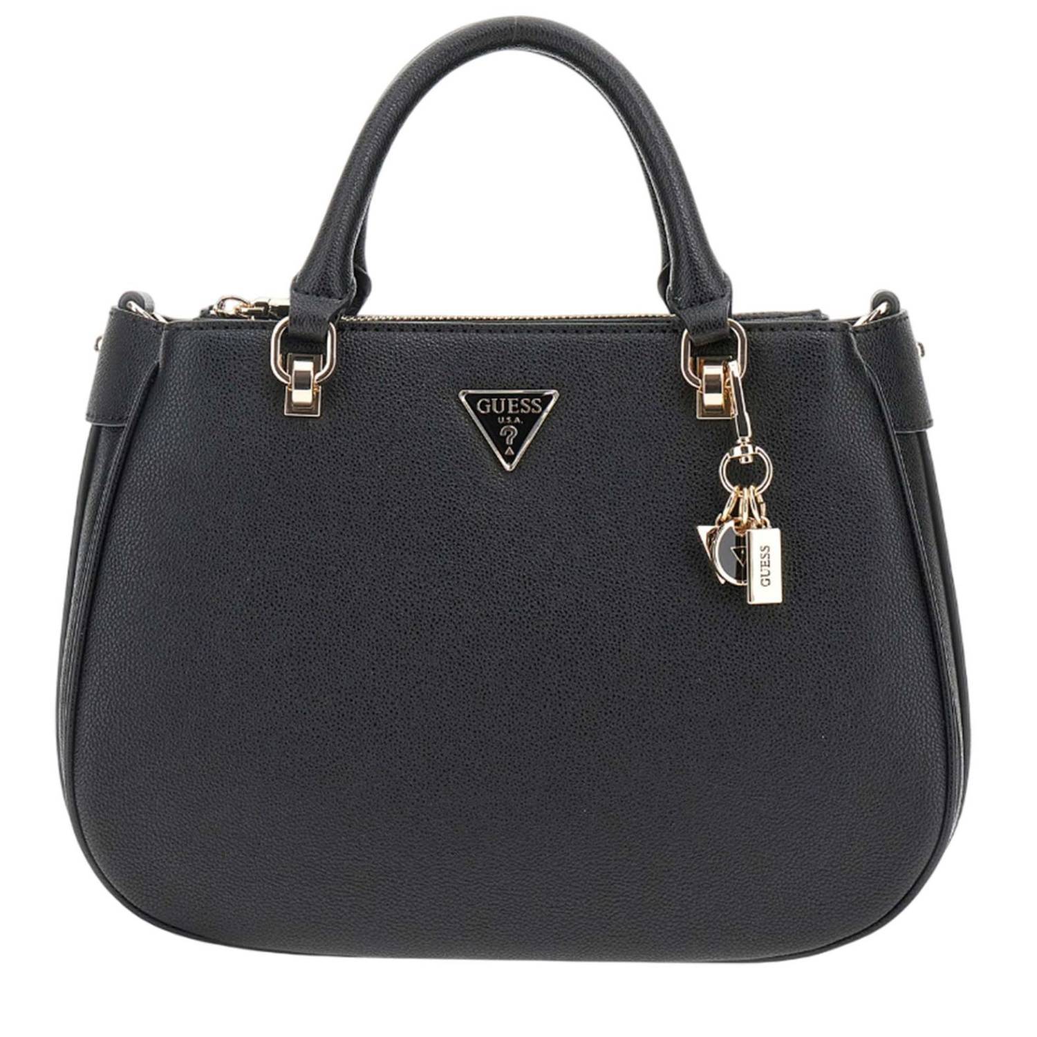 Sac porté main Guess à breloques Fedora HWBG9519090 BLA couleur noir, vue de face