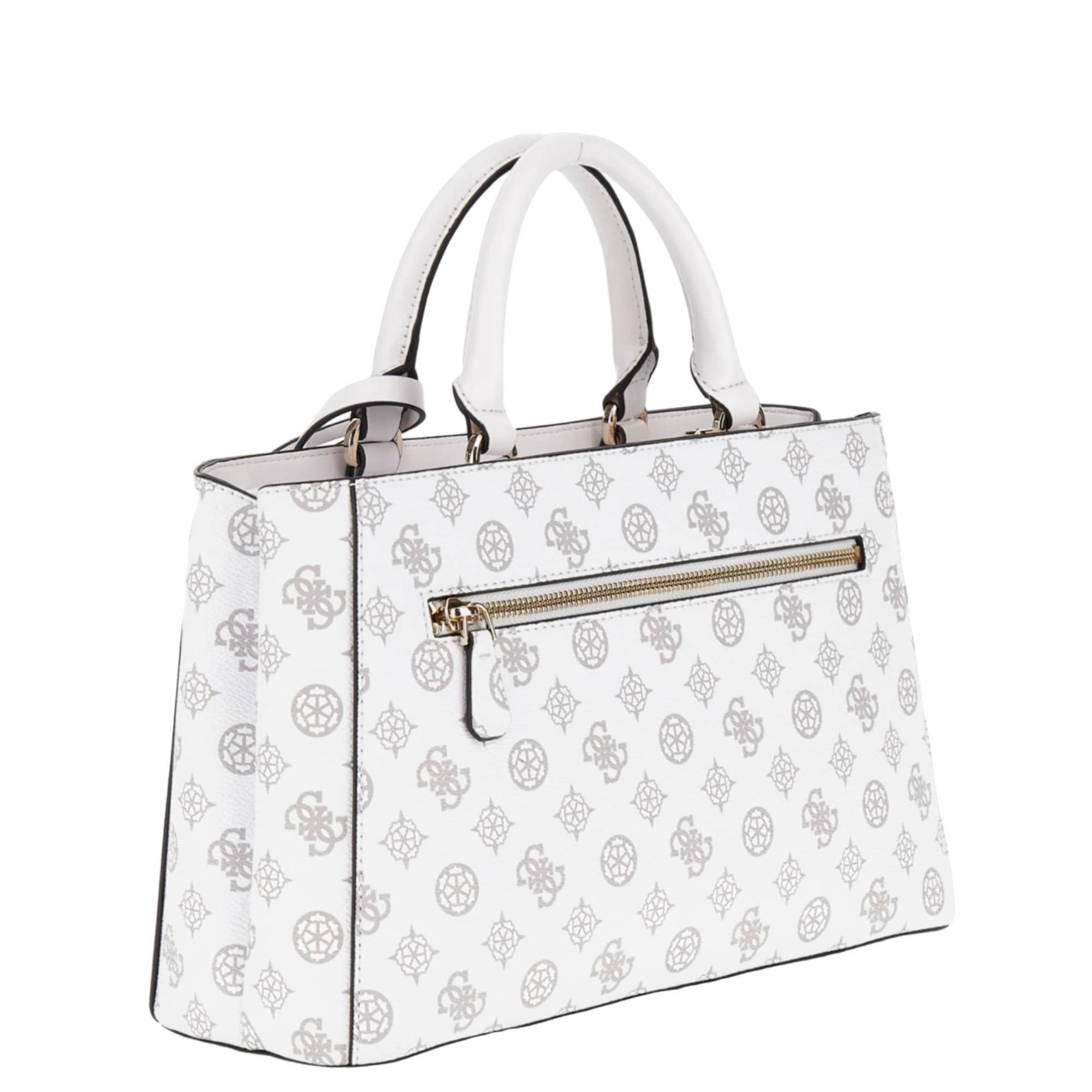 Sac à main Guess avec breloques Dorys HWPG9521060 WLO couleur blanc multi, vue de dos