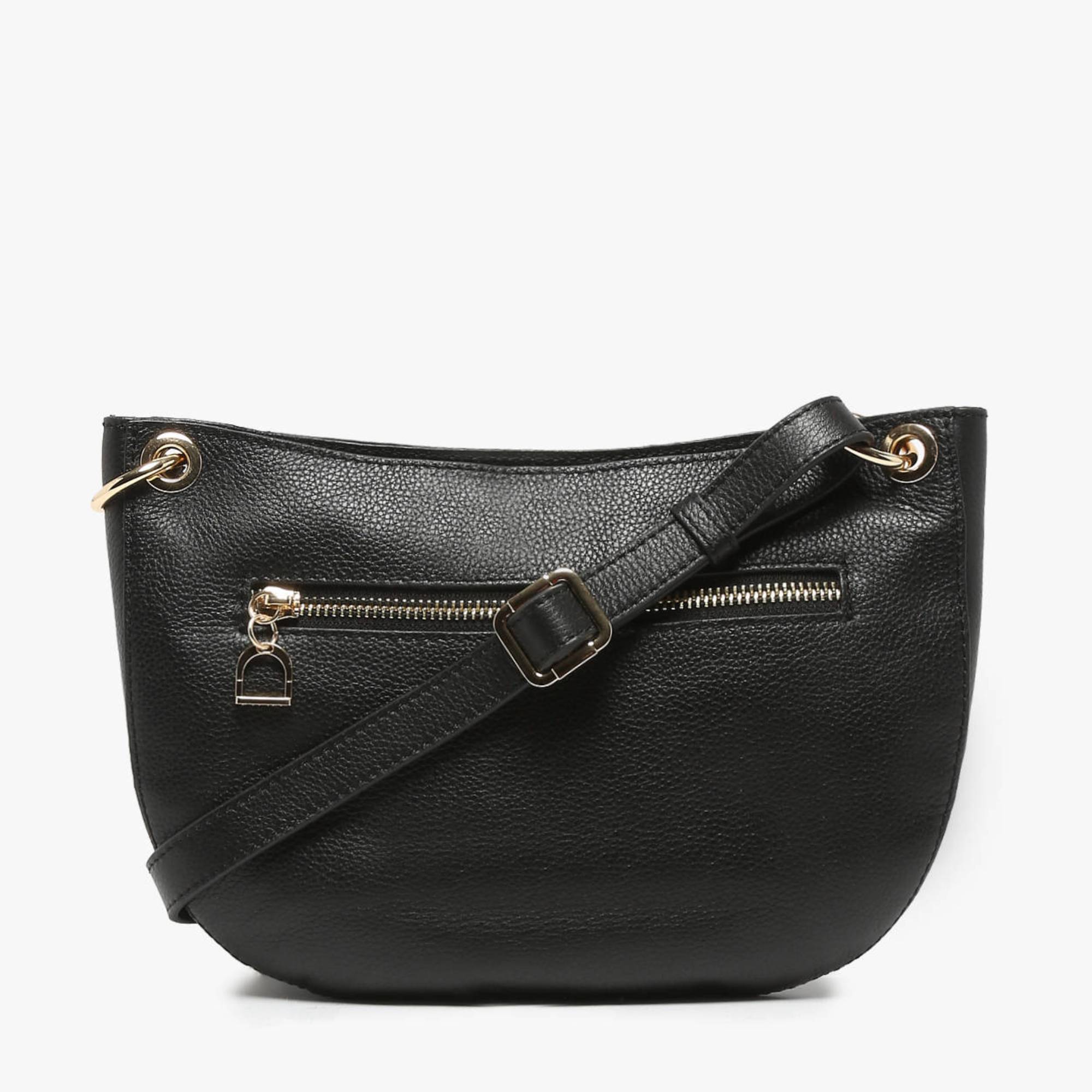 Sac bandoulière Etrier en cuir M Tradition ETRA024M 709028 (Noir) vue de dos