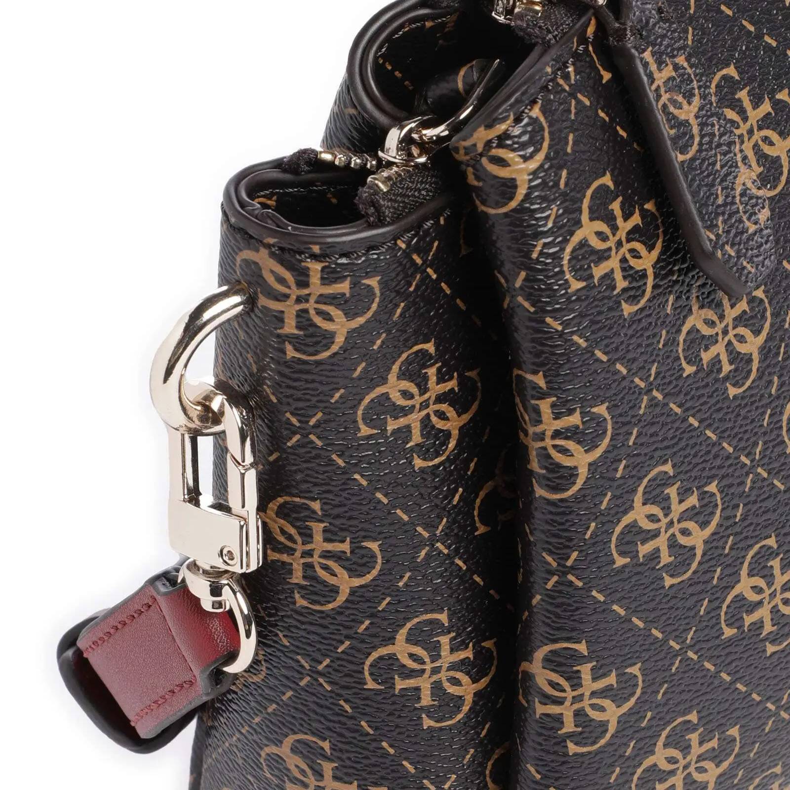 Sac bandoulière GUESS imprimé logo Noelle HWQL7879120-BRO (marron foncé) détail