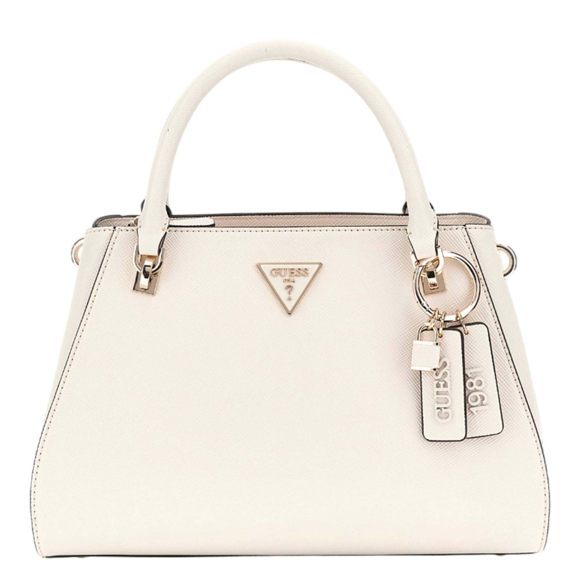 Sac à main Guess Noelle effet grainé HWZG7879070 BON, couleur blanche, vue de face