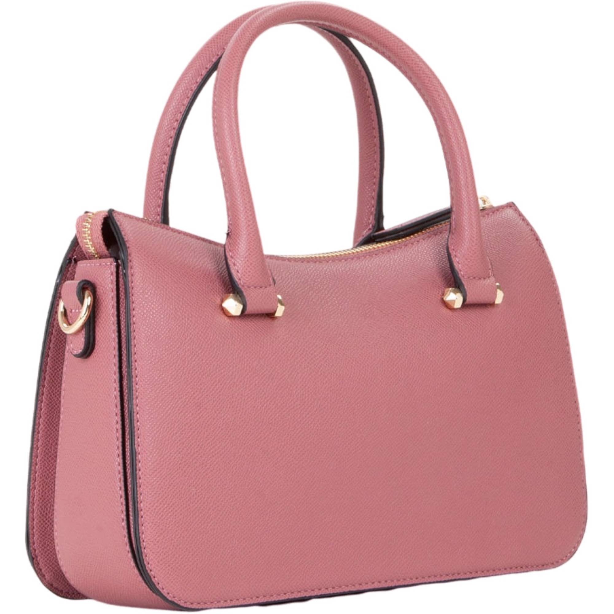 Sac porté main Valentino Bags effet grainé VBS8NR05  089,couleur rose, vue de dos