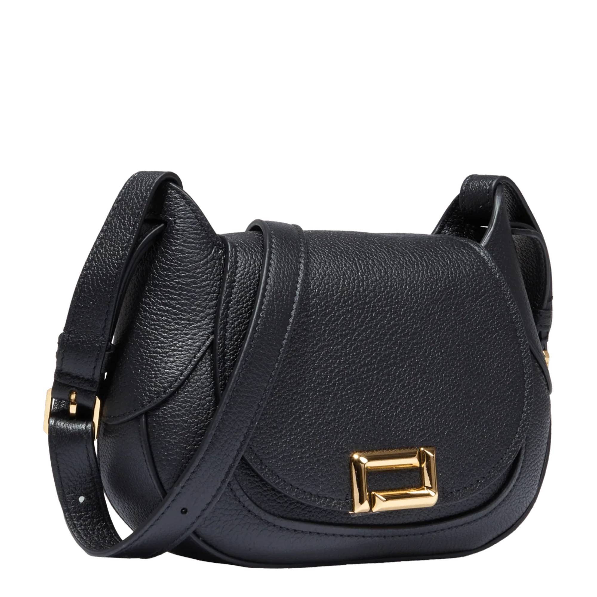 Sacoche Lancel M en cuir grainé  Paulette de Lancel  A13330 10 couleur Noir, vue de profil