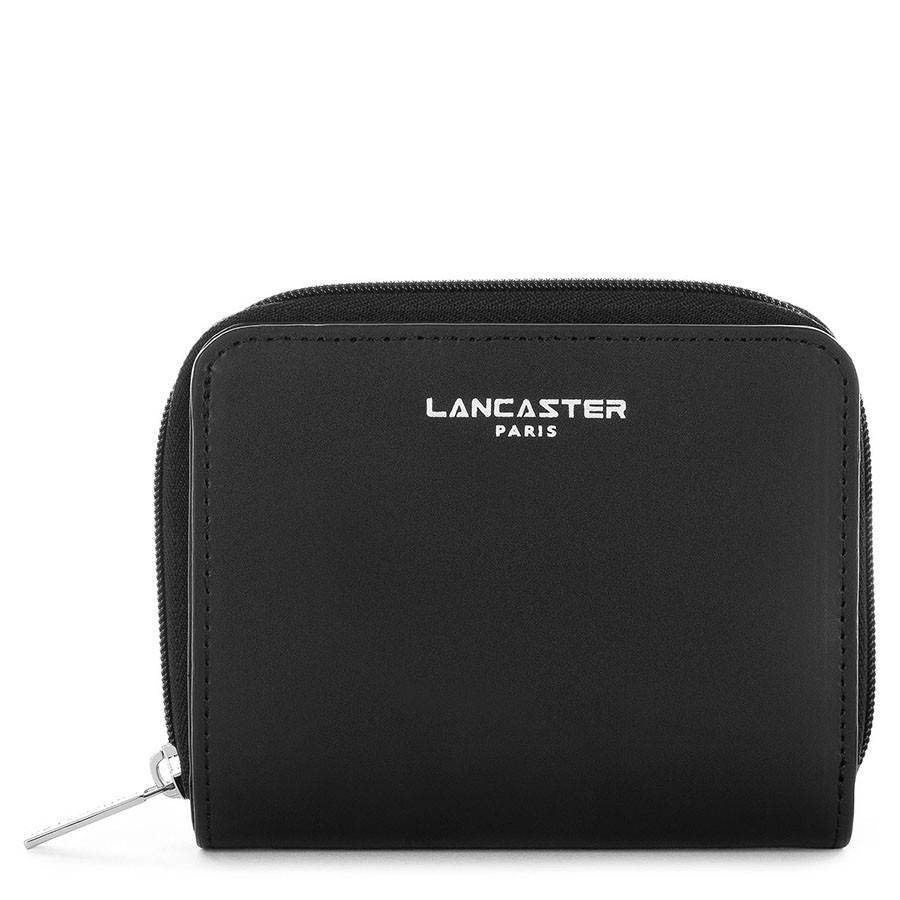 Petit portefeuille cuir lisse Lancaster Smooth 137-17-NOIR Noir vue de face